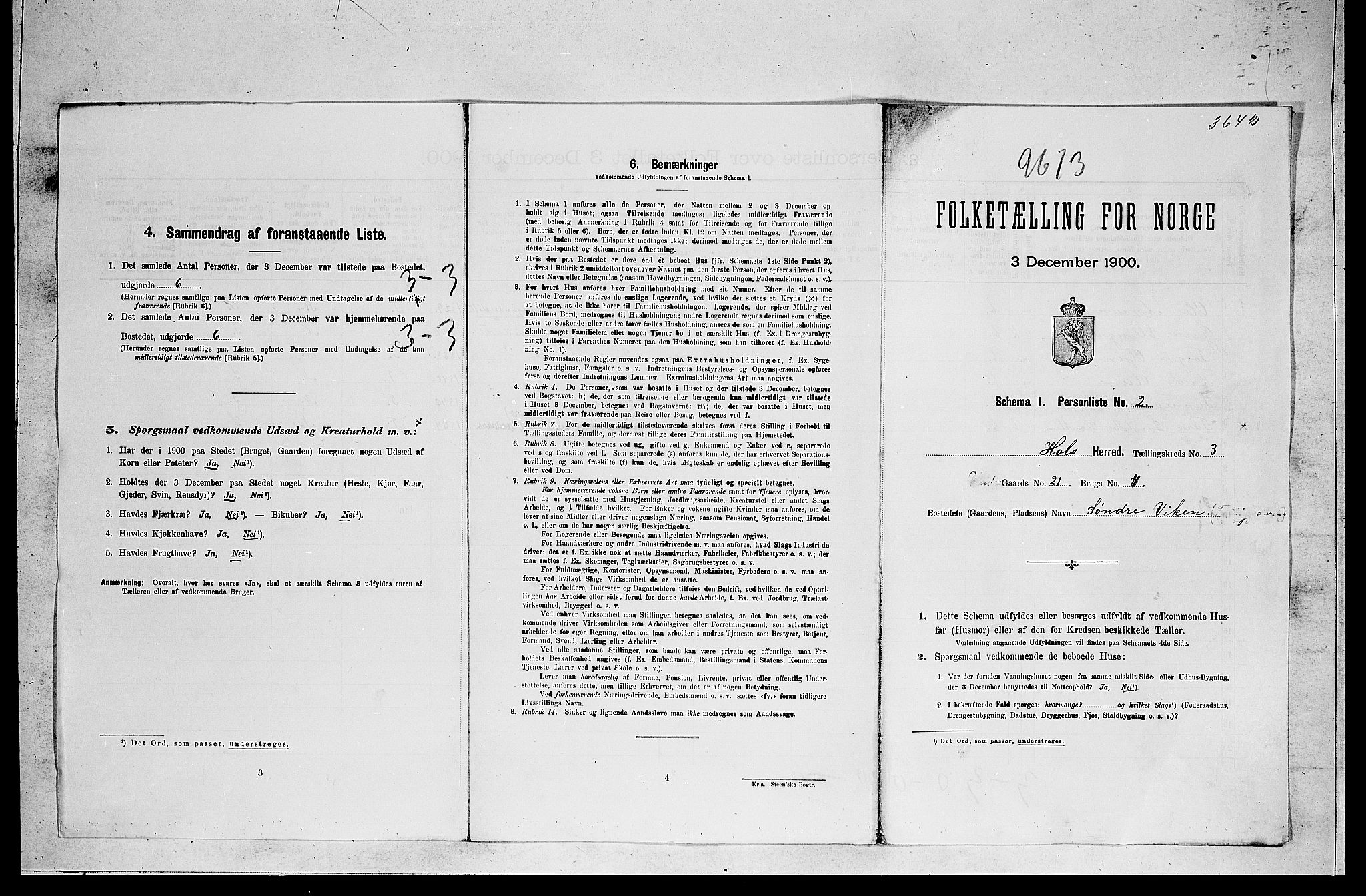 RA, 1900 census for Hol, 1900, p. 32