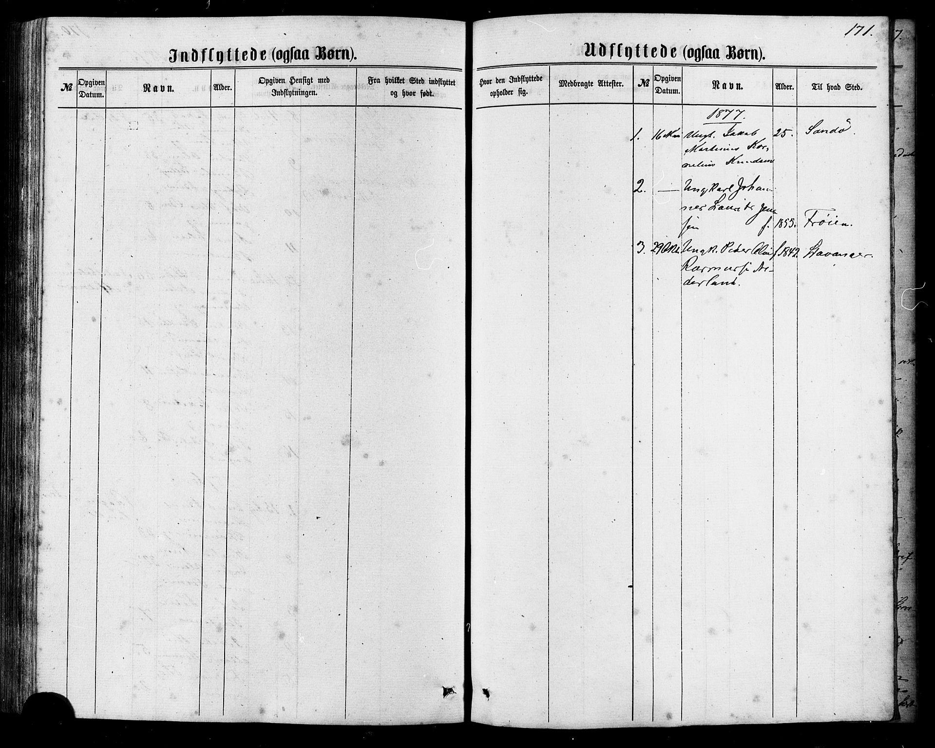 Ministerialprotokoller, klokkerbøker og fødselsregistre - Møre og Romsdal, AV/SAT-A-1454/507/L0071: Parish register (official) no. 507A06, 1863-1878, p. 171