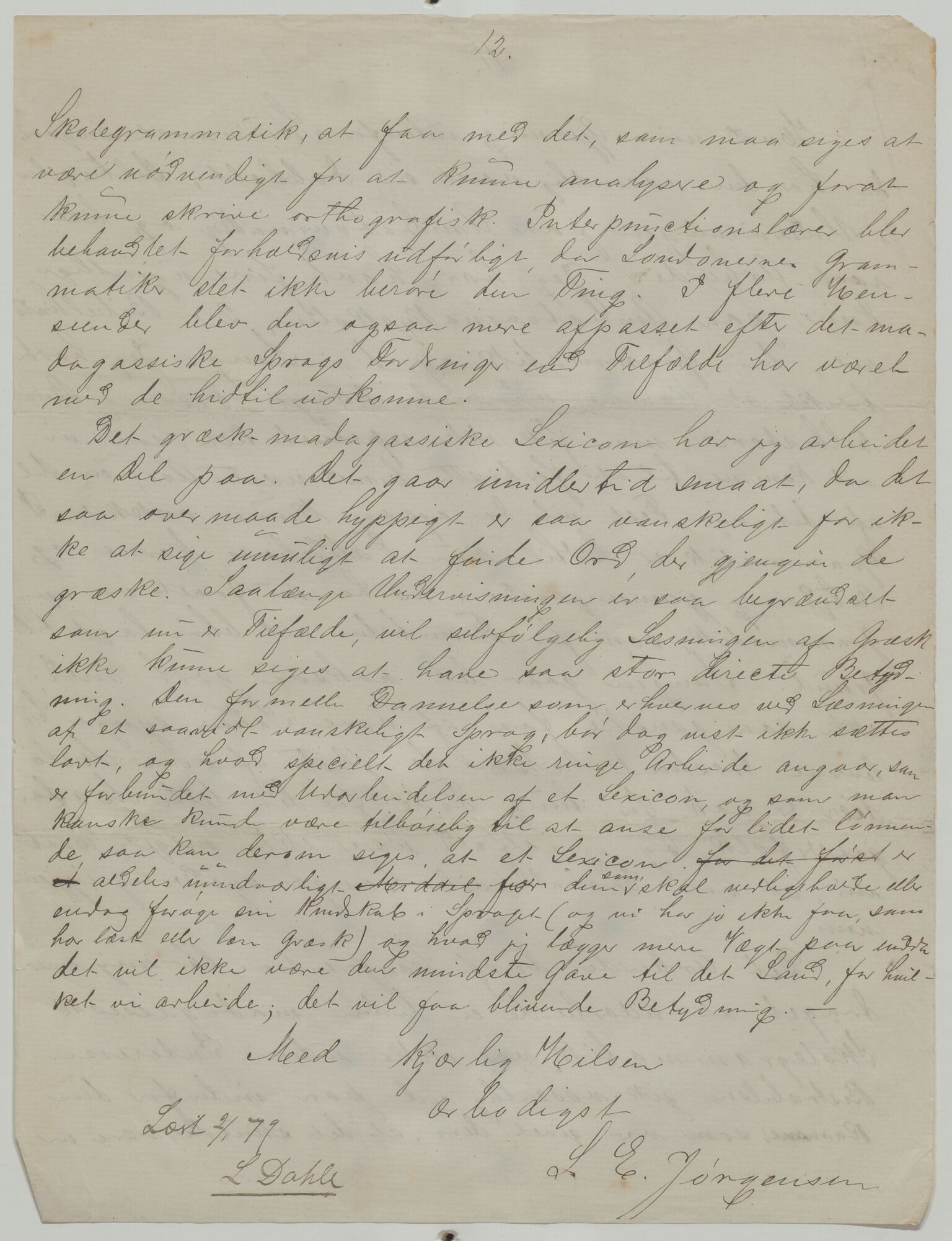 Det Norske Misjonsselskap - hovedadministrasjonen, VID/MA-A-1045/D/Da/Daa/L0035/0007: Konferansereferat og årsberetninger / Konferansereferat fra Madagaskar Innland., 1879, p. 12