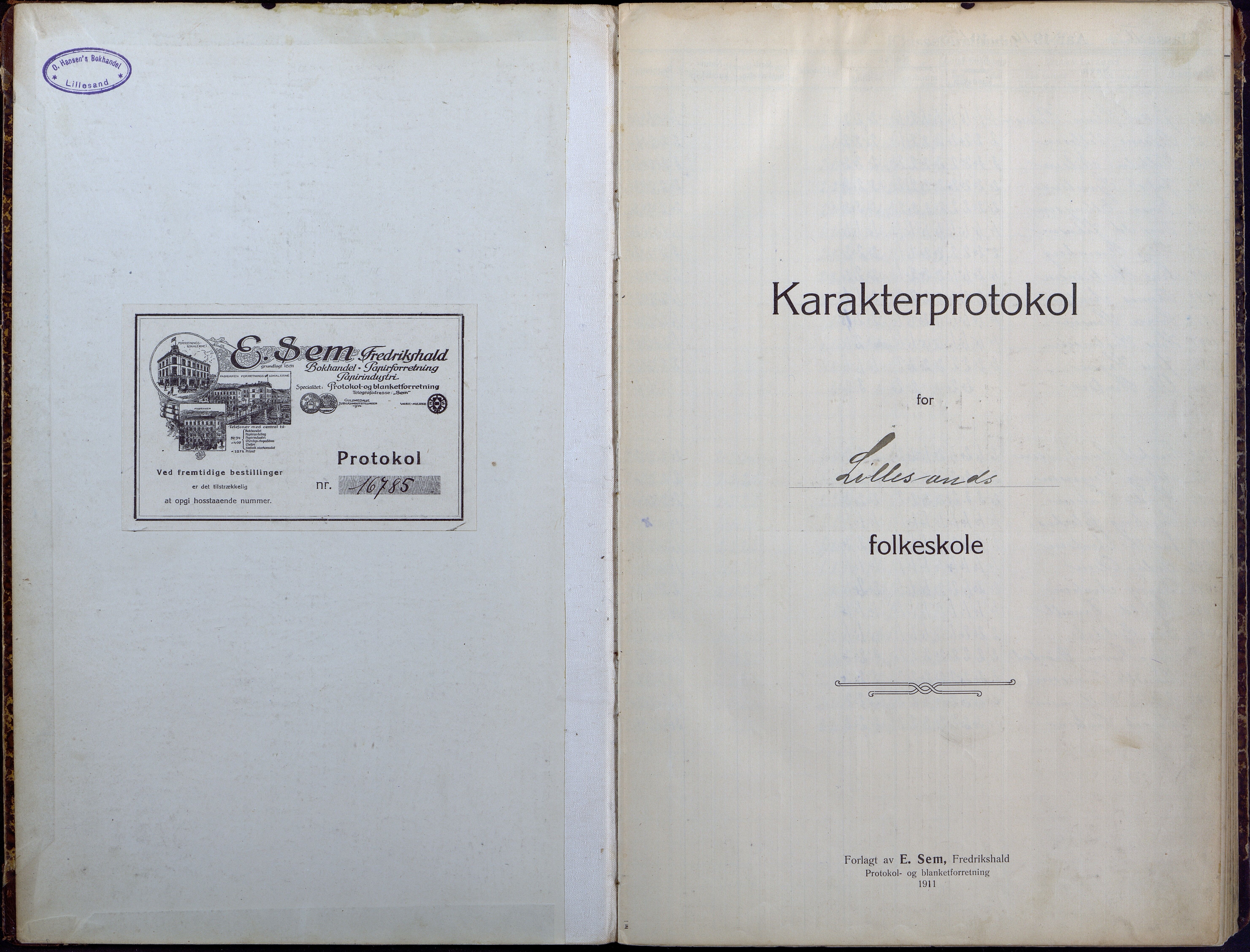 Lillesand kommune, AAKS/KA0926-PK/1/09/L0025: Lillesand Folkeskole - Skoleprotokoll, 1916-1925