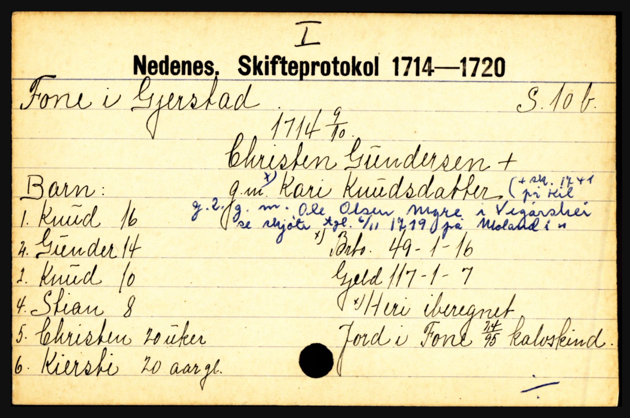 Nedenes sorenskriveri før 1824, AV/SAK-1221-0007/H, p. 7449