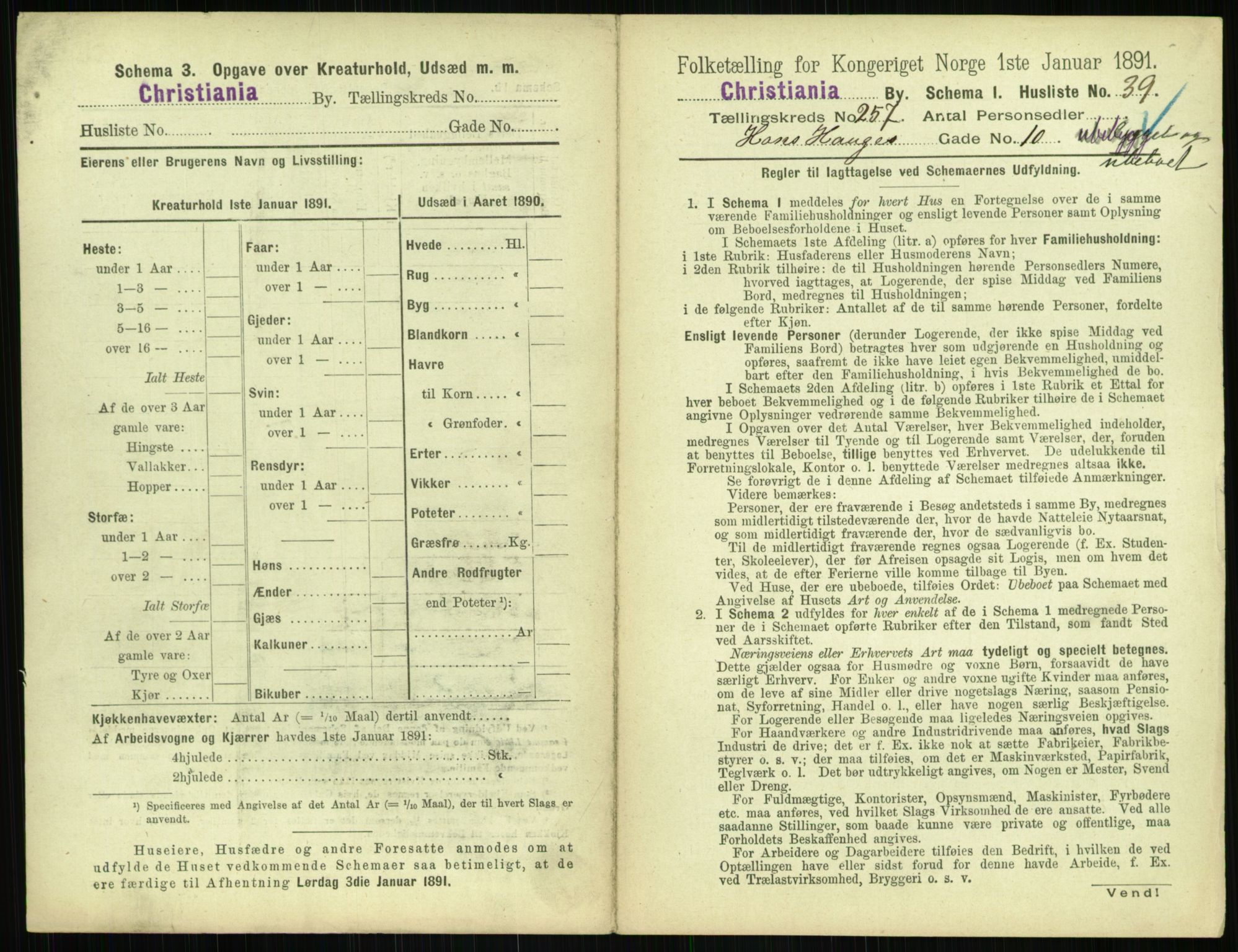 RA, 1891 census for 0301 Kristiania, 1891, p. 156468