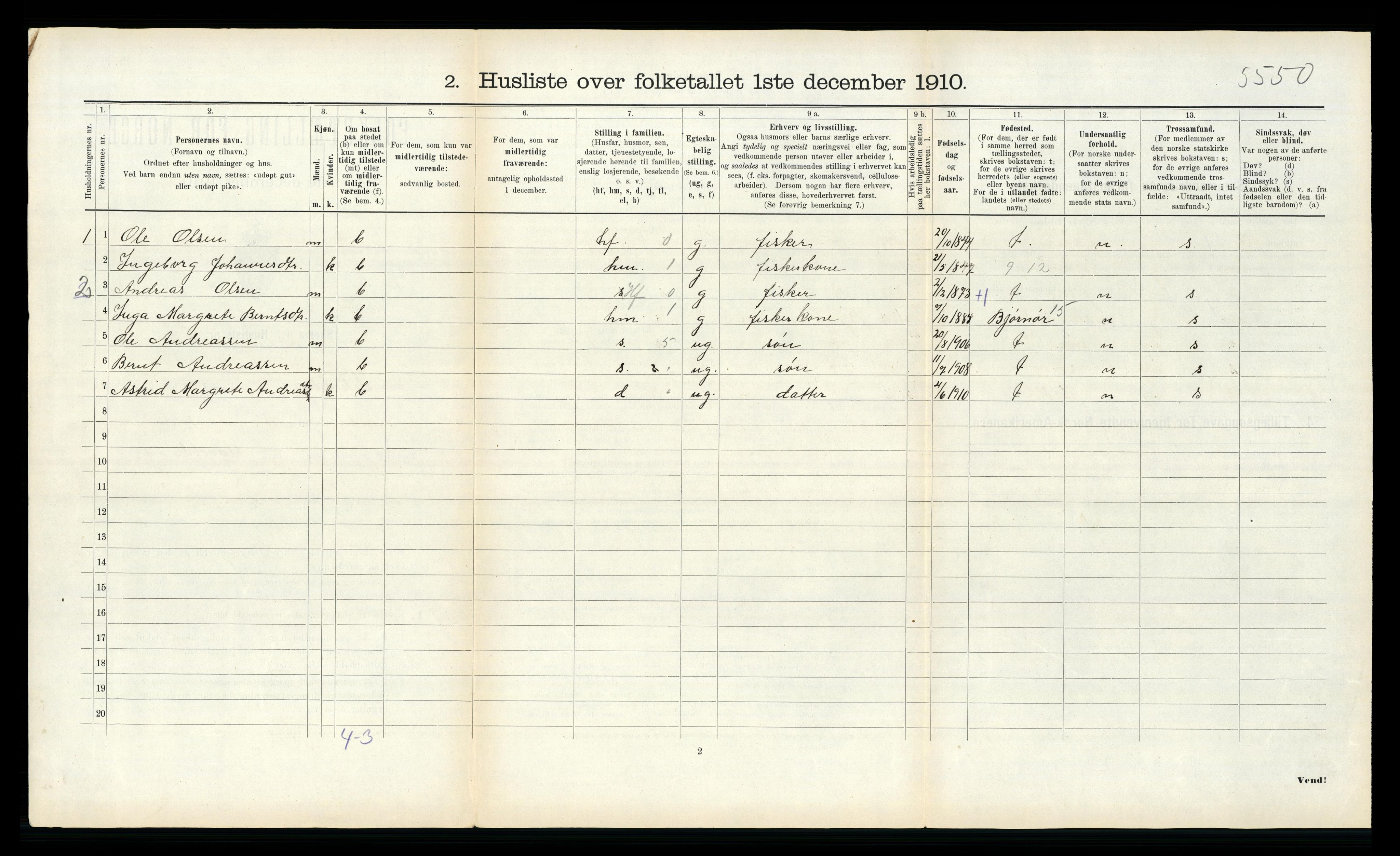 RA, 1910 census for Leksvik, 1910, p. 707