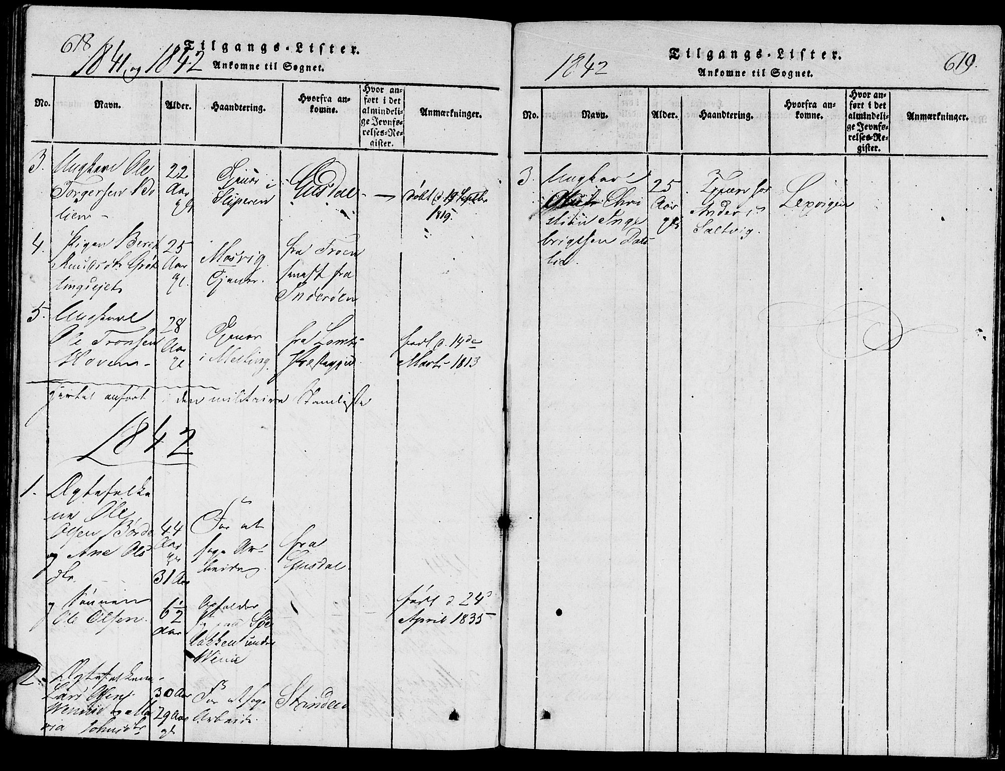 Ministerialprotokoller, klokkerbøker og fødselsregistre - Nord-Trøndelag, AV/SAT-A-1458/733/L0322: Parish register (official) no. 733A01, 1817-1842, p. 618-619