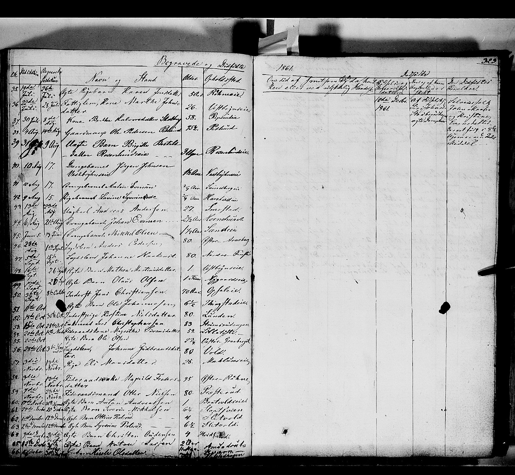 Romedal prestekontor, AV/SAH-PREST-004/K/L0004: Parish register (official) no. 4, 1847-1861, p. 323