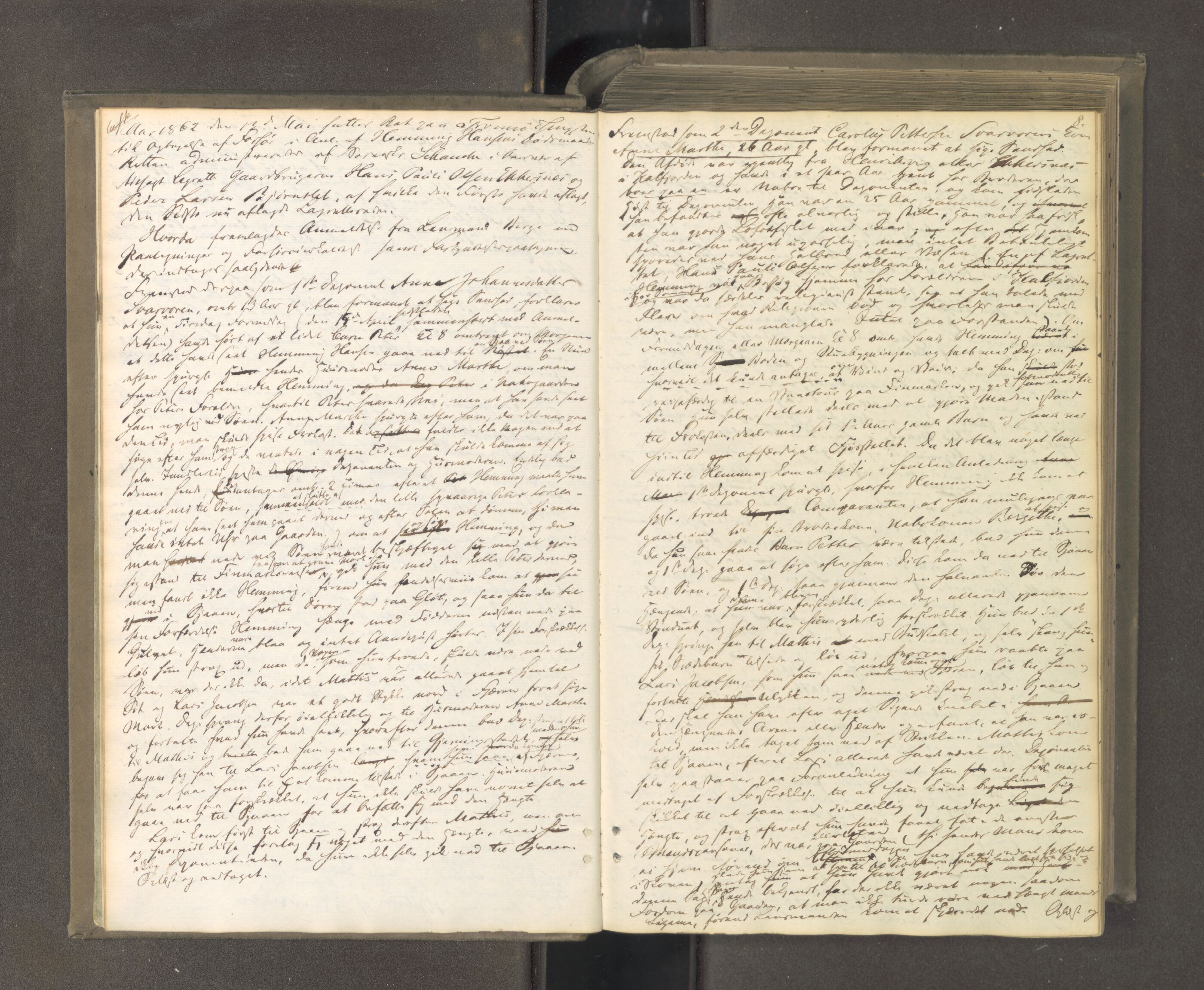 Tromsø sorenskriveri 1855-, AV/SATØ-S-0050/F/Fe/L0126: Ekstrarettsprotokoll med register, 1862-1864, p. 7b-8a