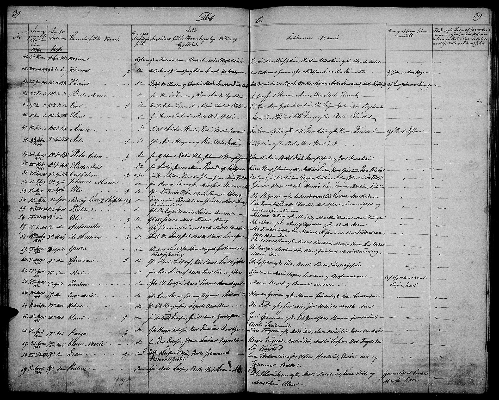 Østre Toten prestekontor, SAH/PREST-104/H/Ha/Hab/L0002: Parish register (copy) no. 2, 1840-1847, p. 39