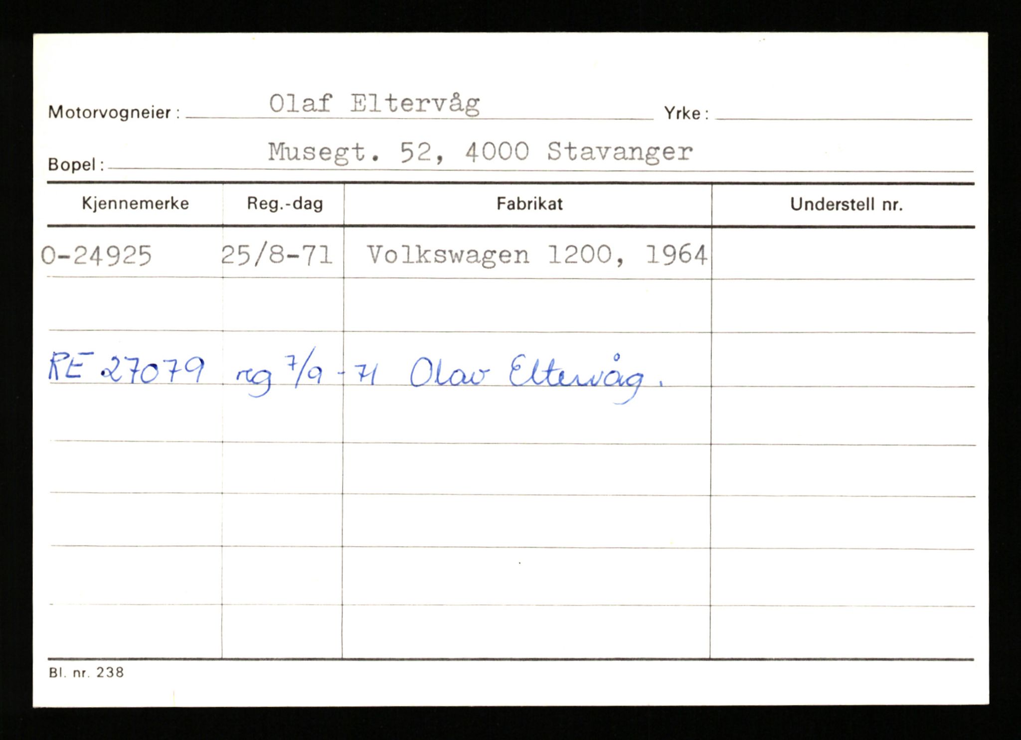 Stavanger trafikkstasjon, AV/SAST-A-101942/0/G/L0005: Registreringsnummer: 23000 - 34245, 1930-1971, p. 475