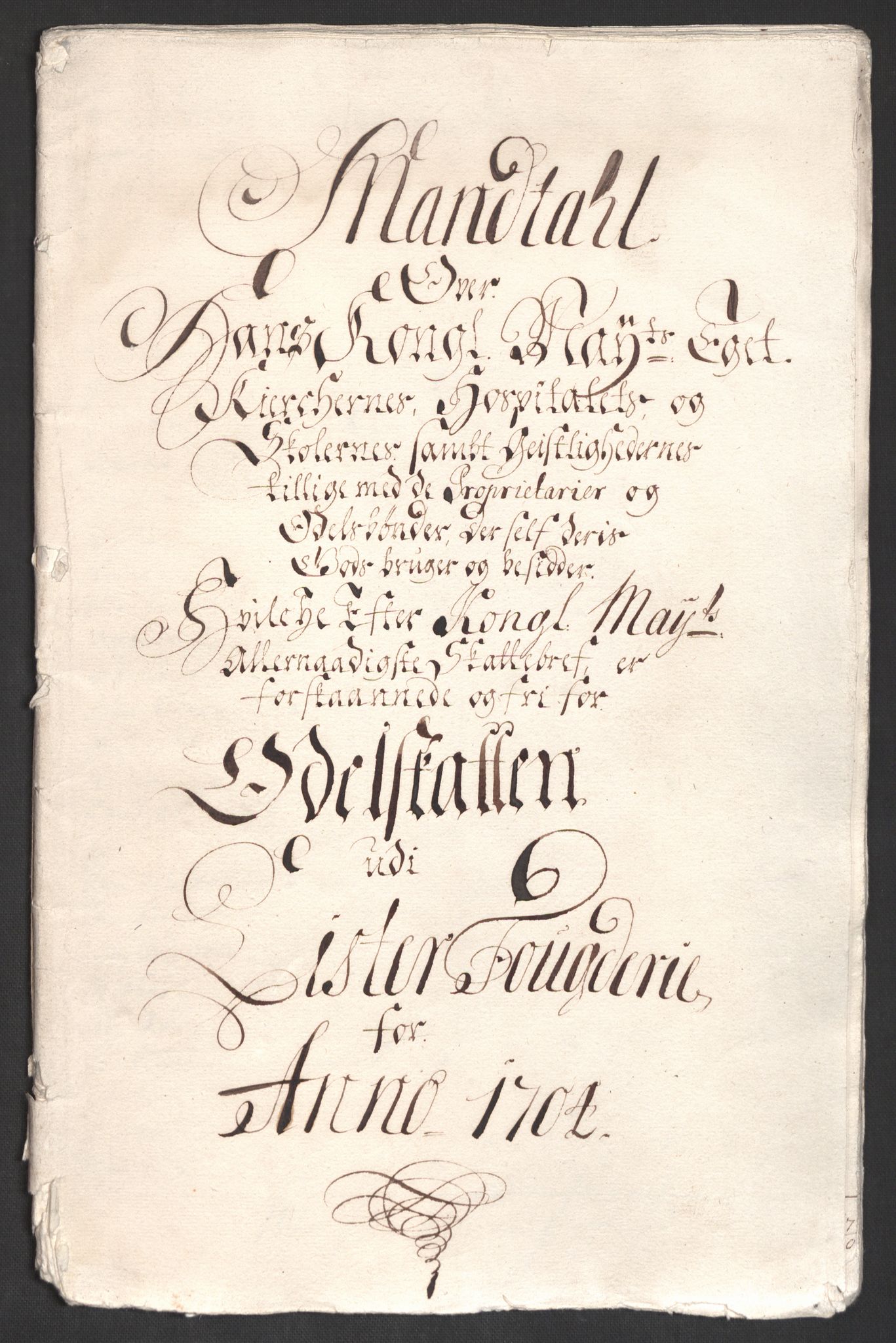 Rentekammeret inntil 1814, Reviderte regnskaper, Fogderegnskap, RA/EA-4092/R43/L2550: Fogderegnskap Lista og Mandal, 1703-1704, p. 382