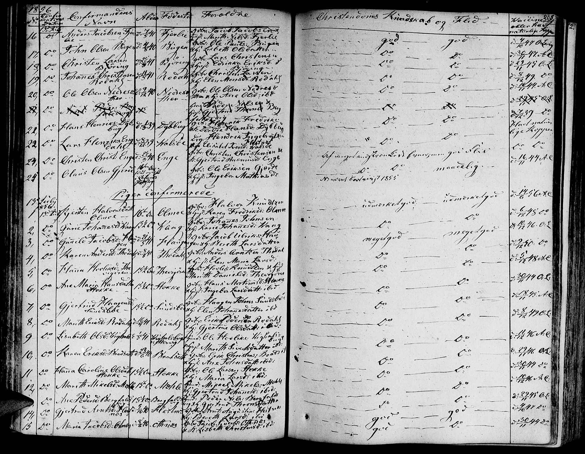 Ministerialprotokoller, klokkerbøker og fødselsregistre - Møre og Romsdal, AV/SAT-A-1454/578/L0904: Parish register (official) no. 578A03, 1836-1858, p. 205