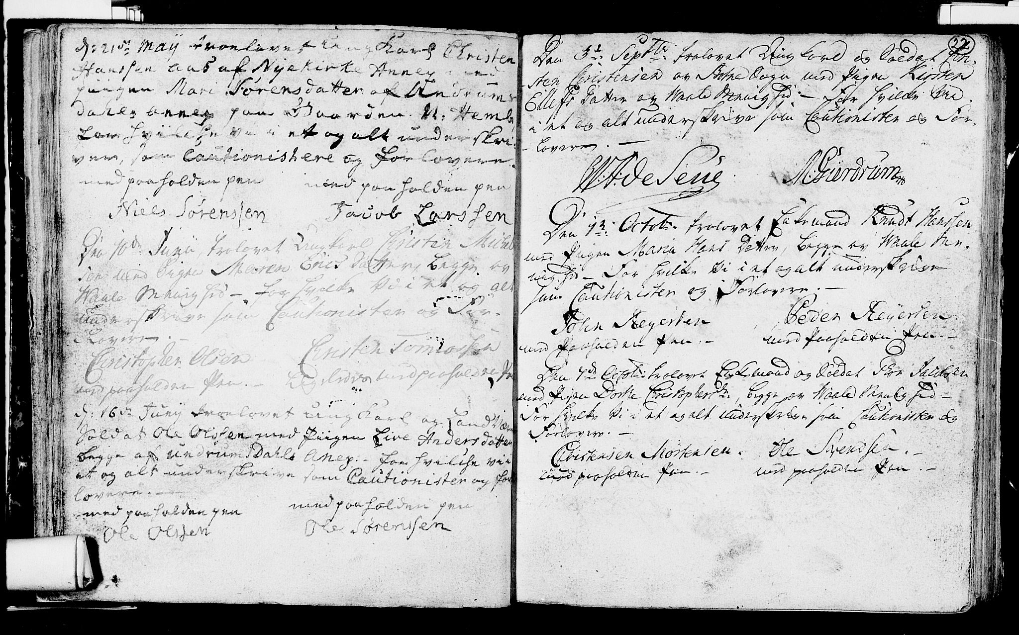 Våle kirkebøker, AV/SAKO-A-334/H/Hb/L0002: Best man's statements no. 2, 1756-1799, p. 22