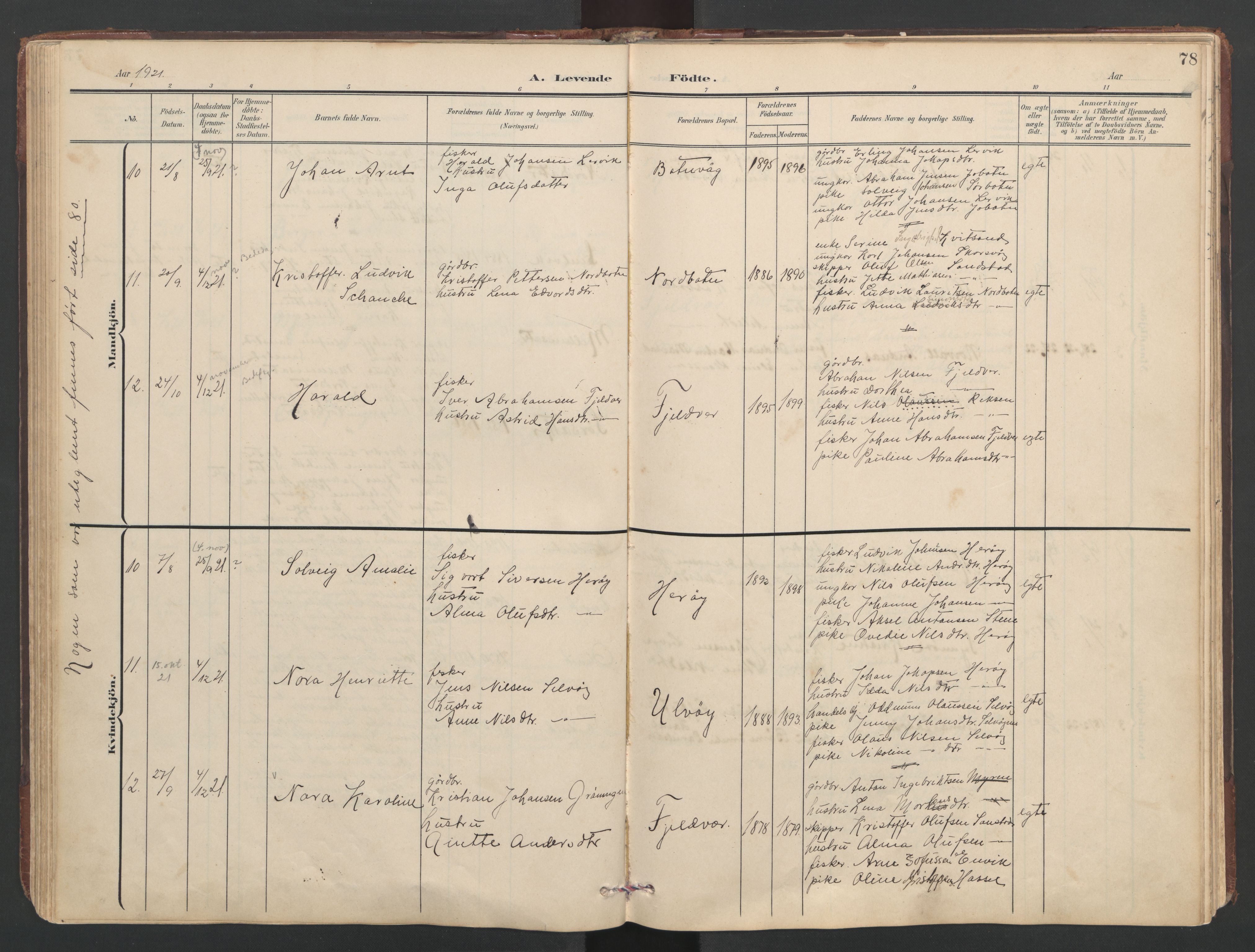 Ministerialprotokoller, klokkerbøker og fødselsregistre - Sør-Trøndelag, AV/SAT-A-1456/638/L0571: Parish register (copy) no. 638C03, 1901-1930, p. 78