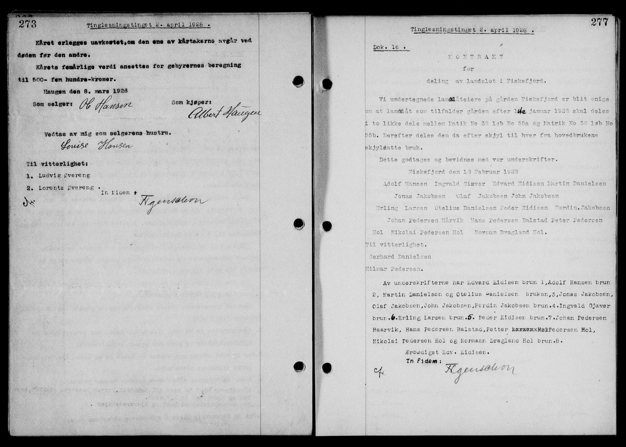 Steigen og Ofoten sorenskriveri, SAT/A-0030/1/2/2C/L0015/0002: Mortgage book no. 16 og 17-I, 1927-1928, Deed date: 02.04.1928