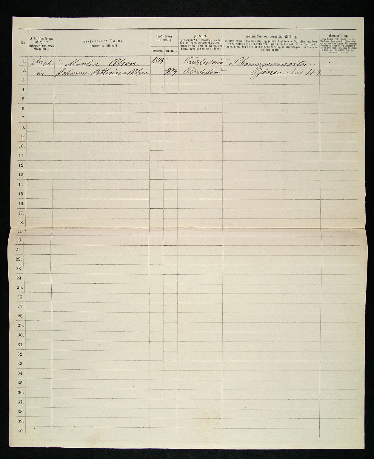 SAK, 1885 census for 0902 Tvedestrand, 1885, p. 137