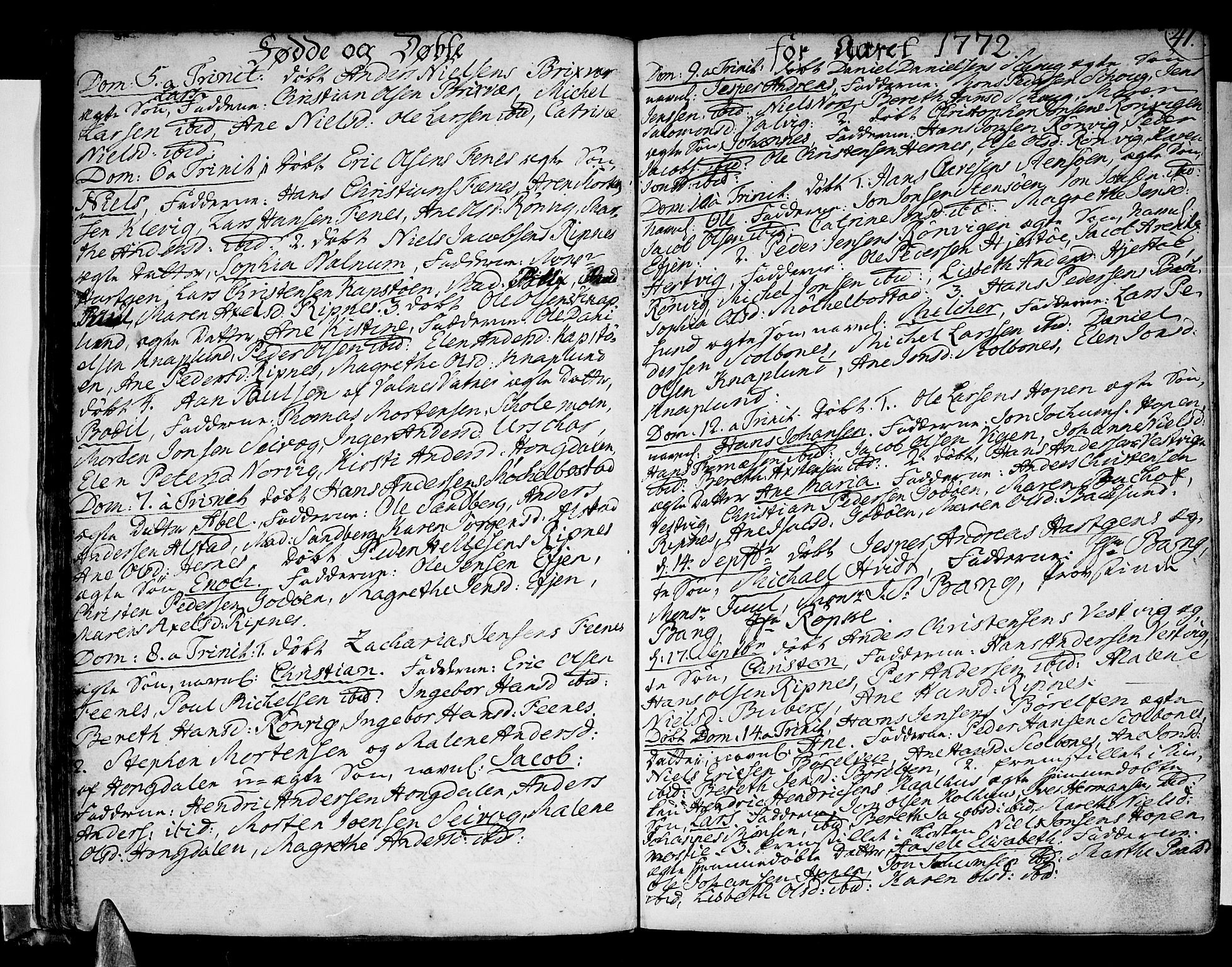 Ministerialprotokoller, klokkerbøker og fødselsregistre - Nordland, AV/SAT-A-1459/801/L0003: Parish register (official) no. 801A03, 1762-1795, p. 41