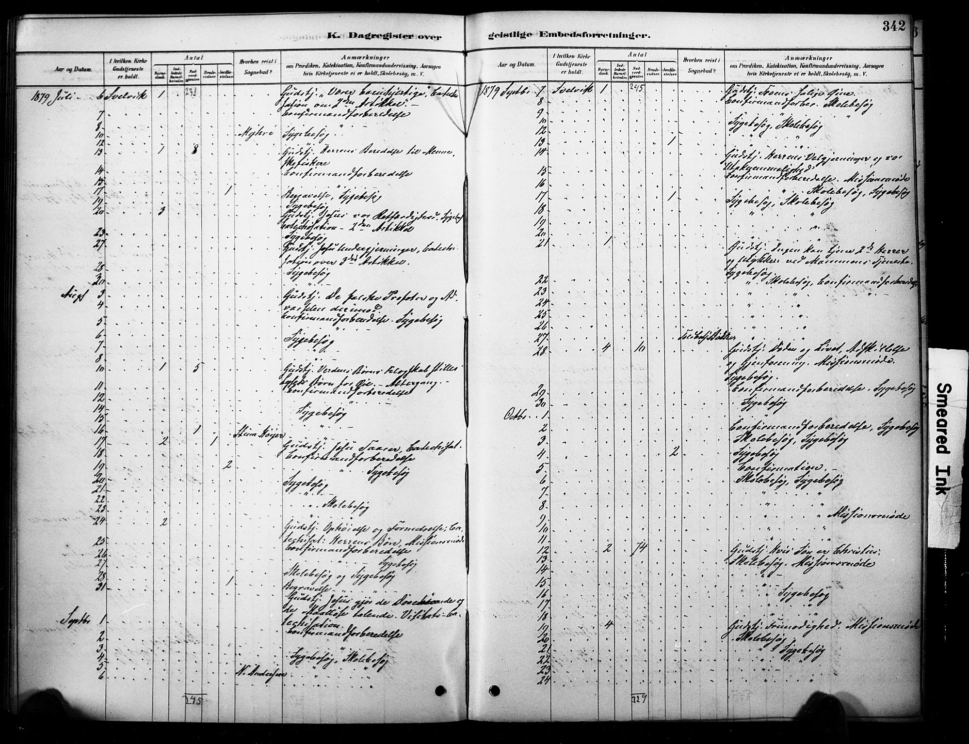 Strømm kirkebøker, AV/SAKO-A-322/F/Fb/L0001: Parish register (official) no. II 1, 1878-1899, p. 342