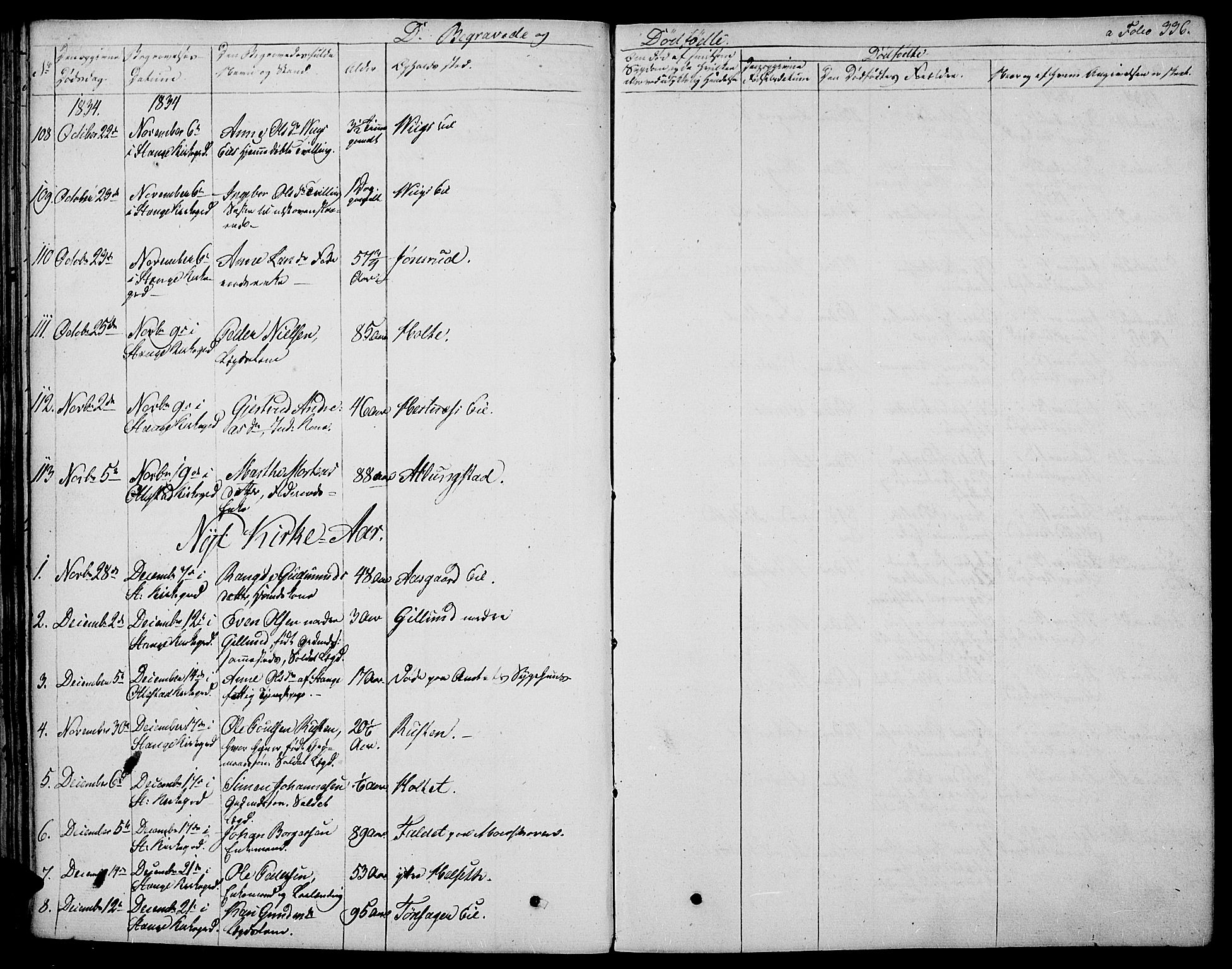 Stange prestekontor, SAH/PREST-002/K/L0009: Parish register (official) no. 9, 1826-1835, p. 336