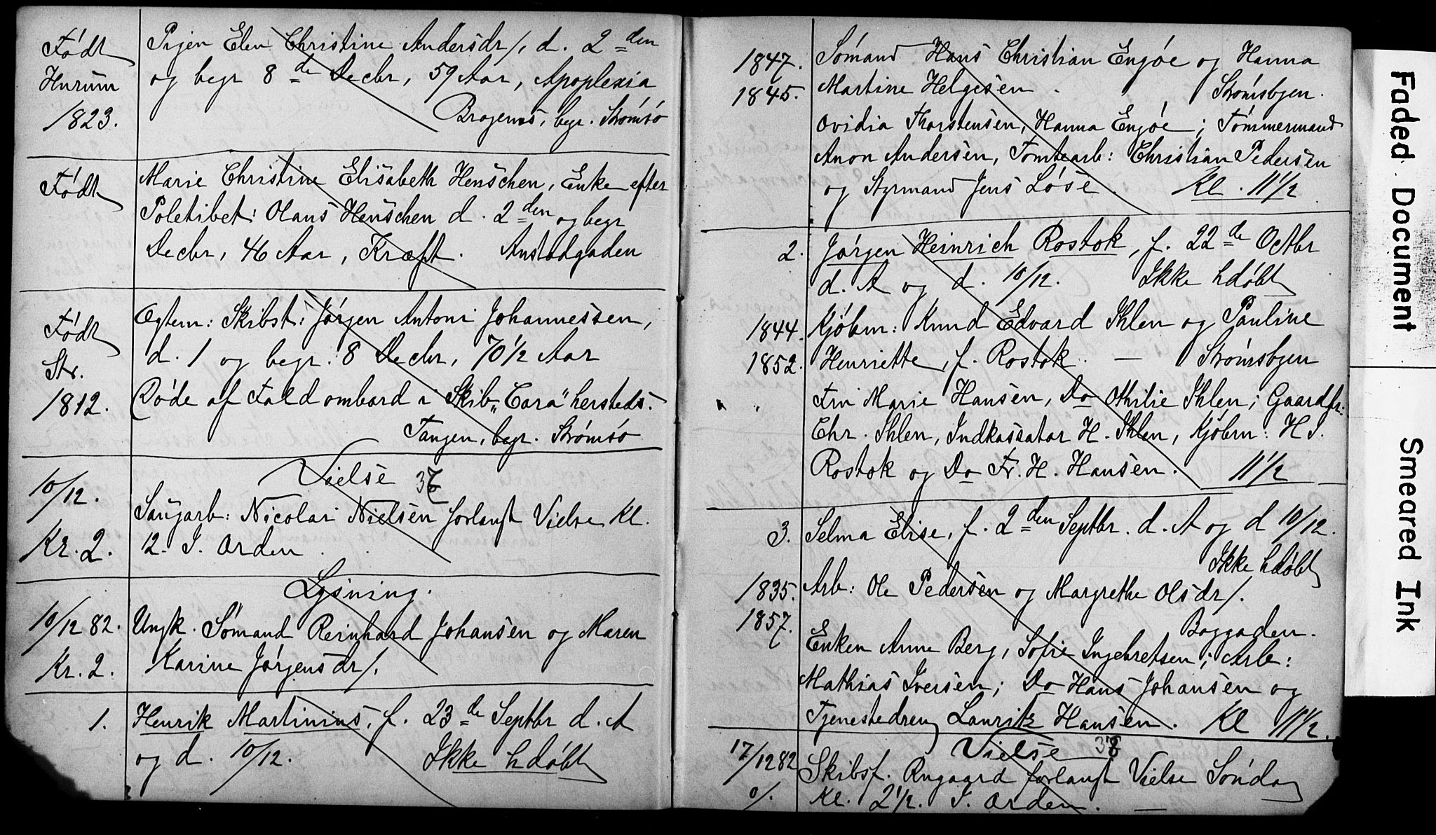 Strømsø kirkebøker, AV/SAKO-A-246/Y/Ya/L0002: Parish register draft no. I 2, 1882-1886