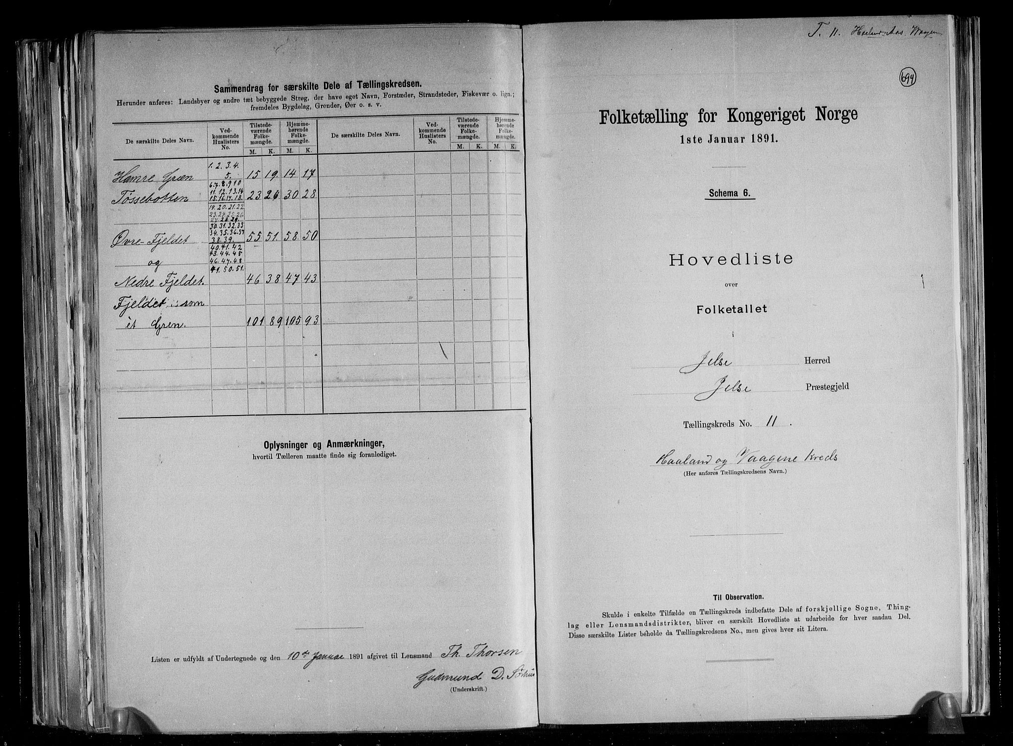 RA, 1891 census for 1138 Jelsa, 1891, p. 26