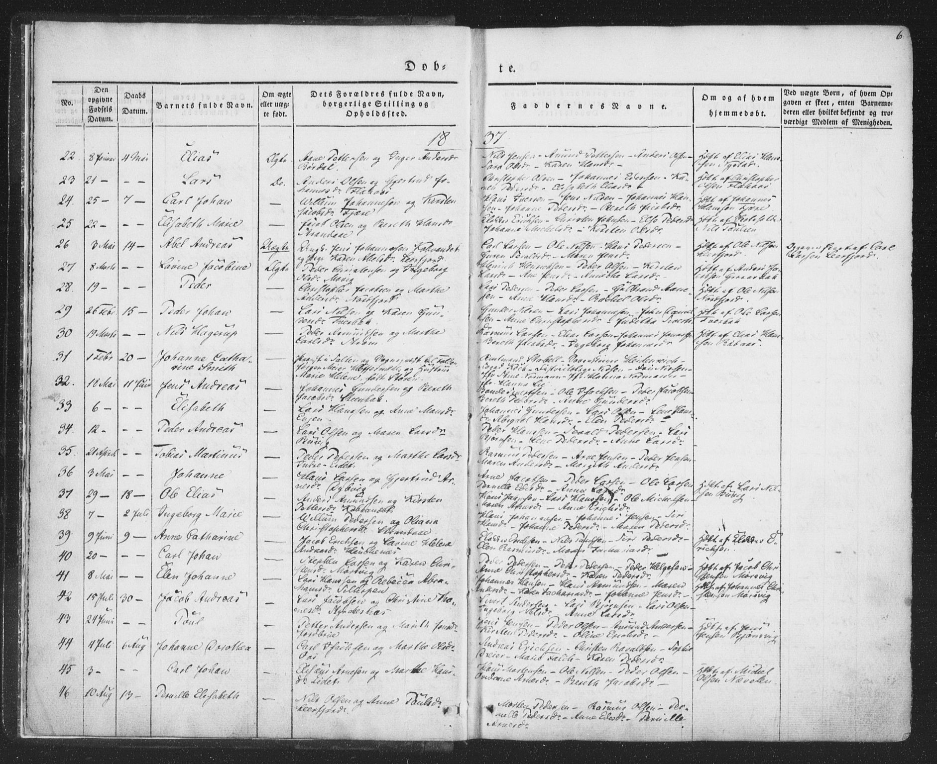Ministerialprotokoller, klokkerbøker og fødselsregistre - Nordland, SAT/A-1459/853/L0769: Parish register (official) no. 853A08, 1836-1856, p. 6