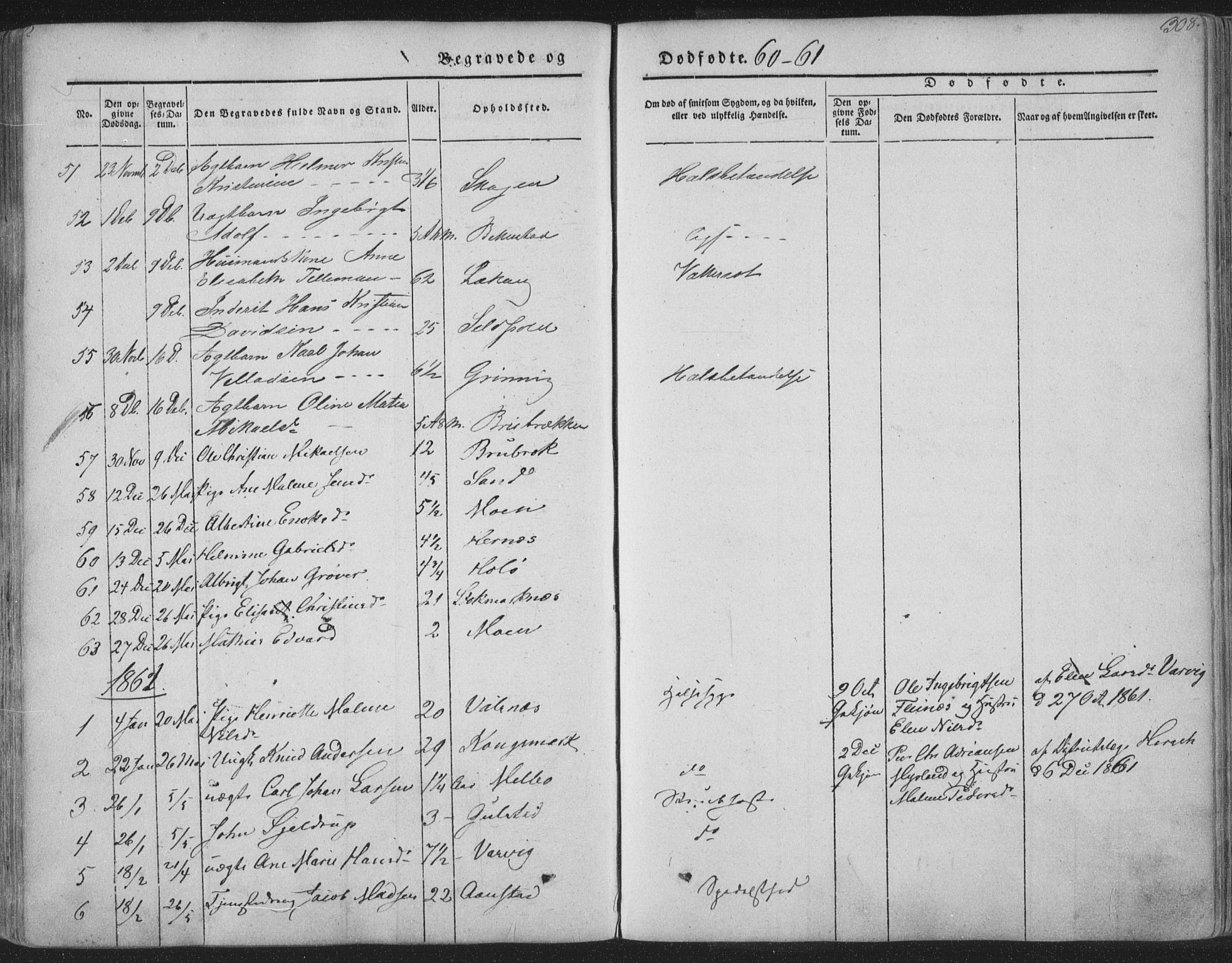 Ministerialprotokoller, klokkerbøker og fødselsregistre - Nordland, AV/SAT-A-1459/888/L1241: Parish register (official) no. 888A07, 1849-1869, p. 308