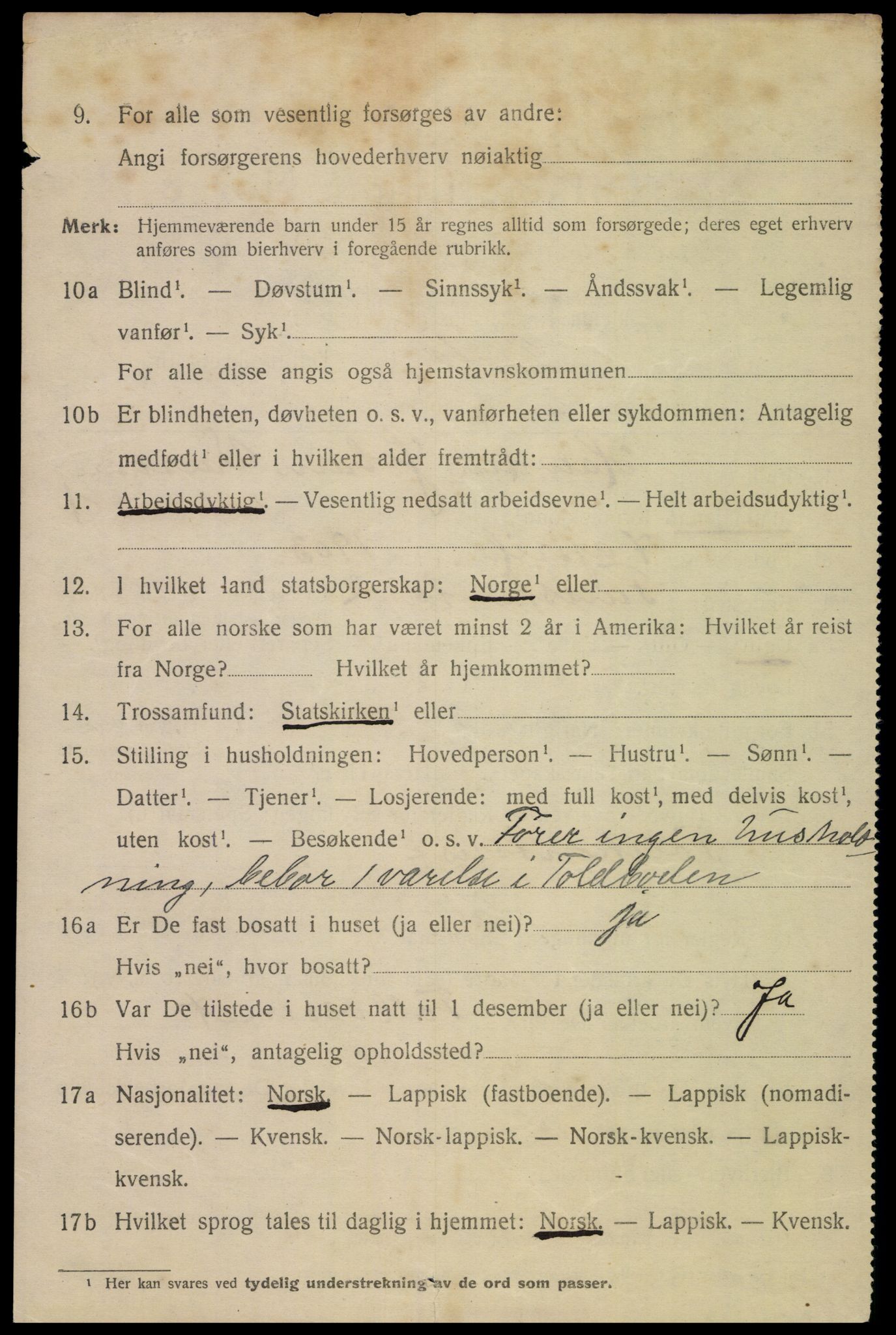 SAT, 1920 census for Bodø, 1920, p. 12832