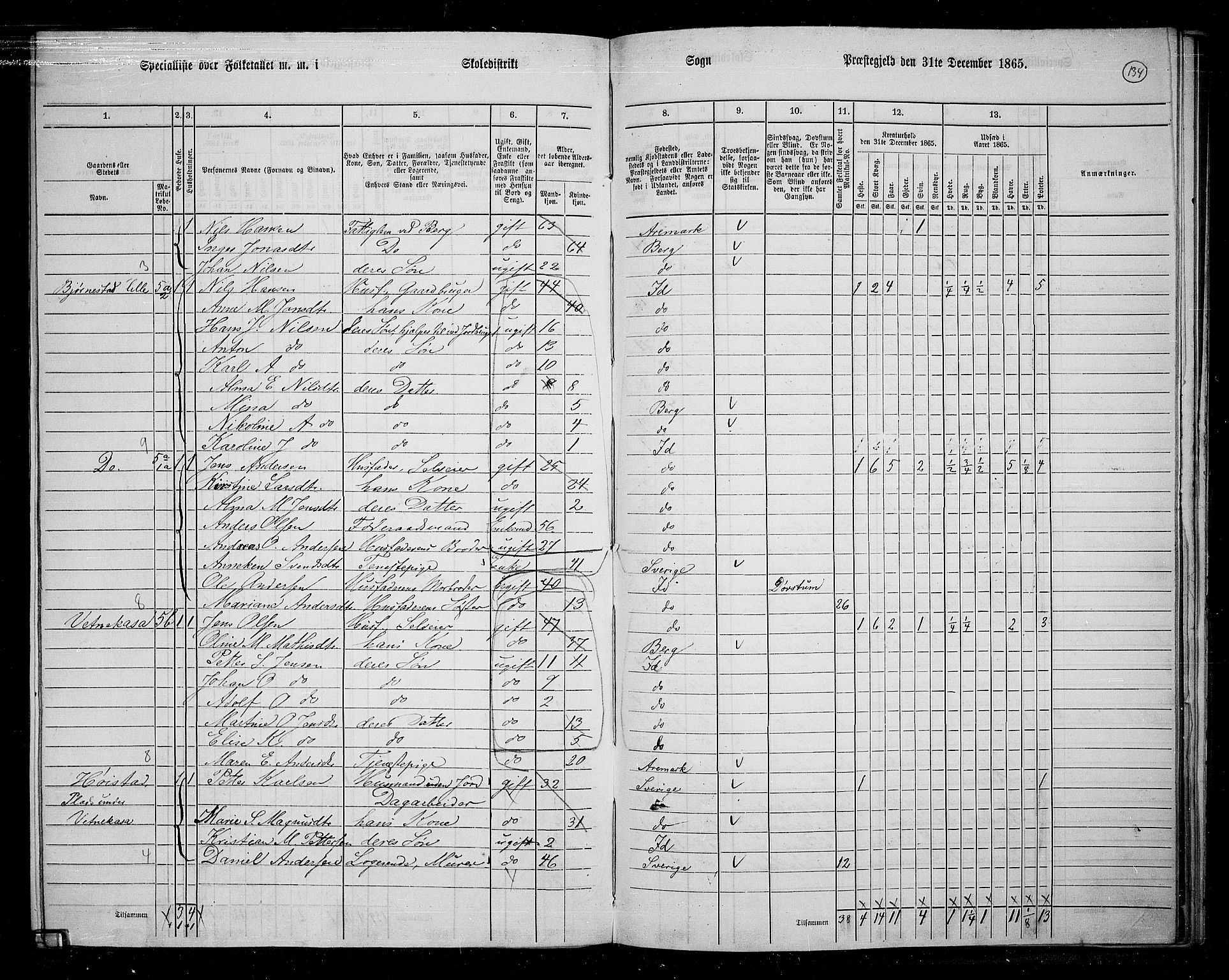 RA, 1865 census for Idd, 1865, p. 119