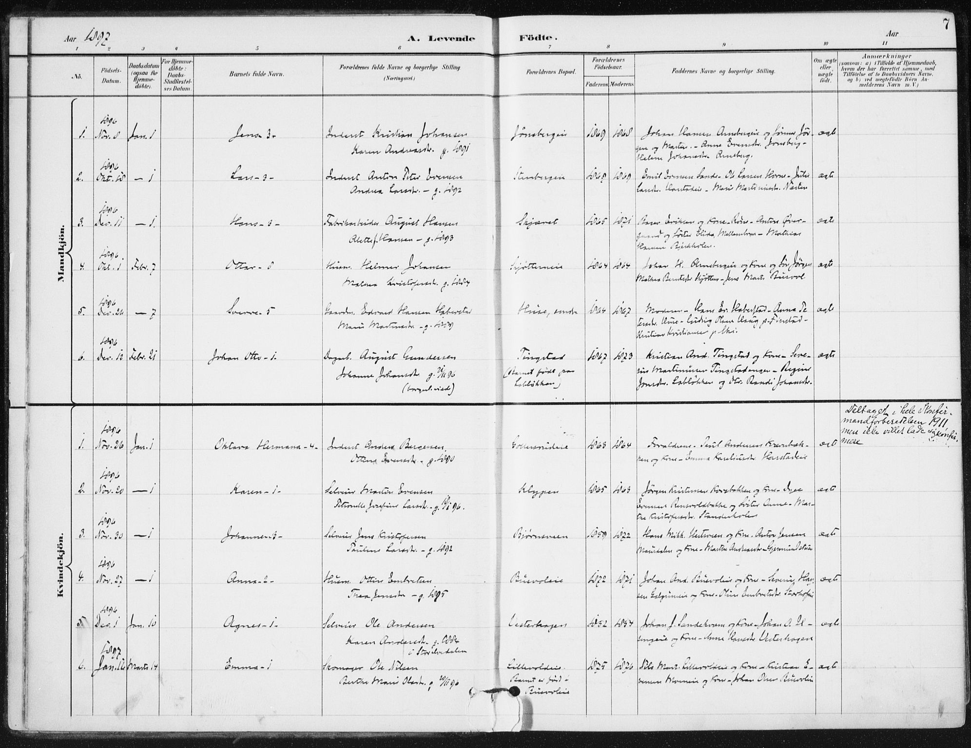 Romedal prestekontor, SAH/PREST-004/K/L0011: Parish register (official) no. 11, 1896-1912, p. 7