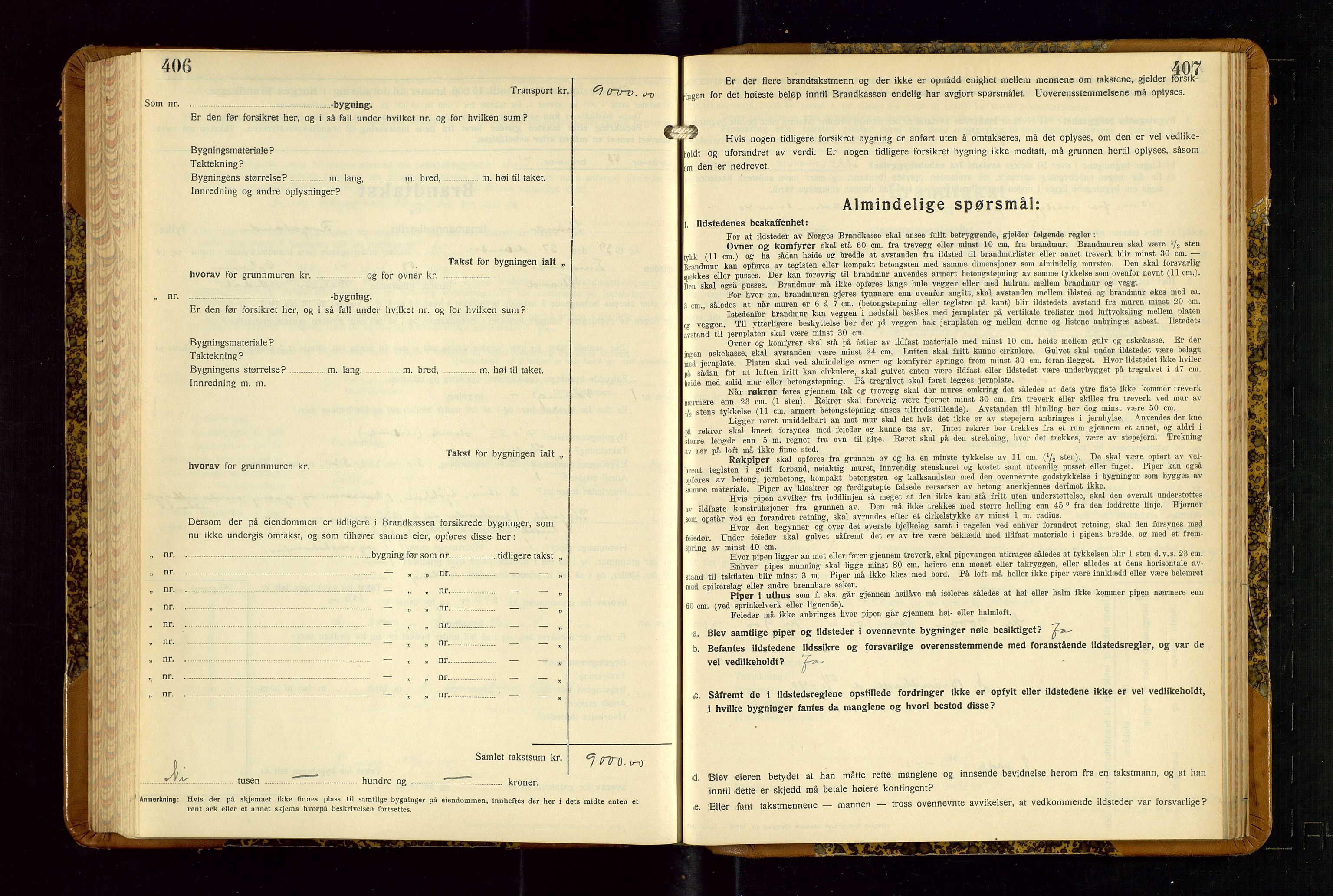 Strand og Forsand lensmannskontor, AV/SAST-A-100451/Gob/L0001: Branntakstprotokoll, 1935-1942, p. 406-407