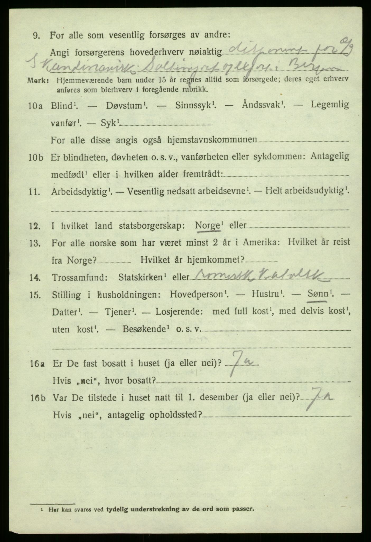 SAB, 1920 census for Fana, 1920, p. 17964