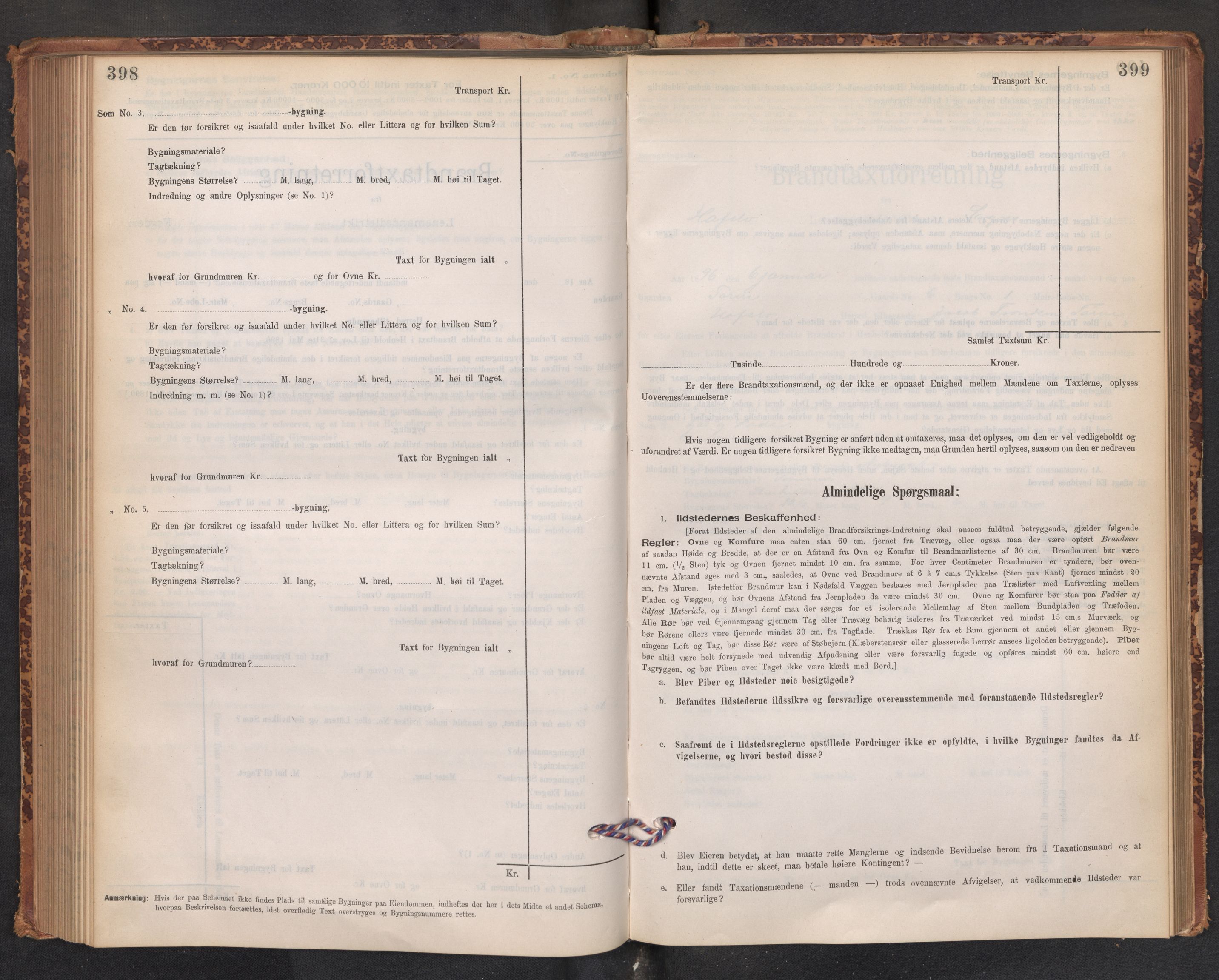 Lensmannen i Hafslo, AV/SAB-A-28001/0012/L0006: Branntakstprotokoll, skjematakst, 1895-1904, p. 398-399