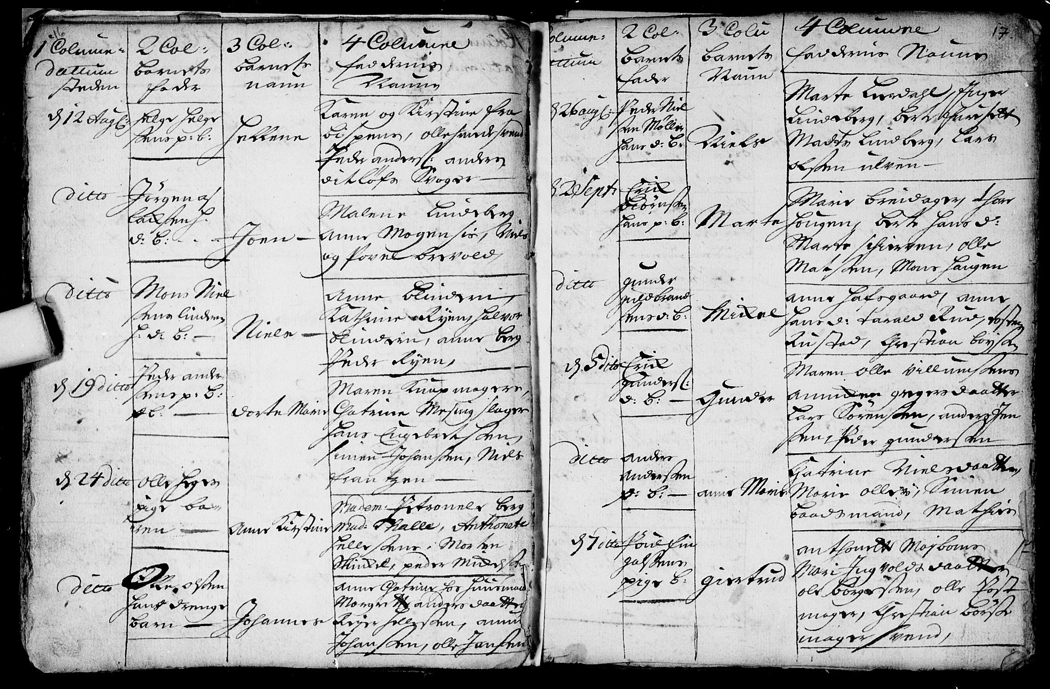 Aker prestekontor kirkebøker, AV/SAO-A-10861/F/L0002: Parish register (official) no. 2, 1714-1720, p. 16-17