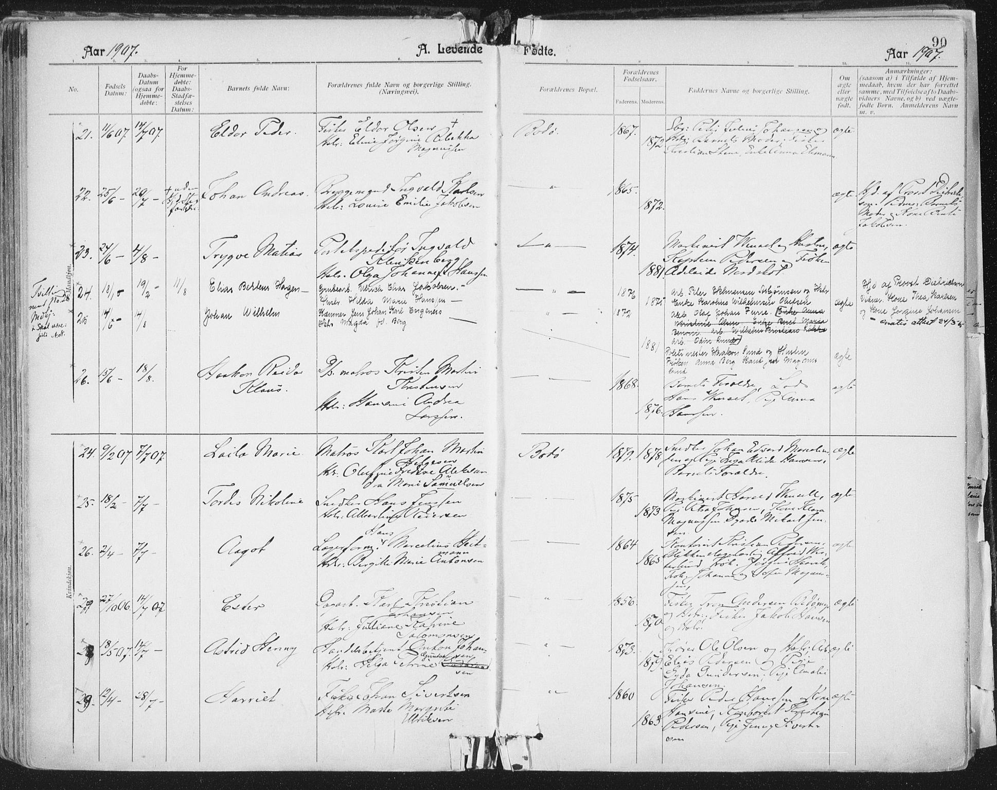 Ministerialprotokoller, klokkerbøker og fødselsregistre - Nordland, AV/SAT-A-1459/801/L0011: Parish register (official) no. 801A11, 1900-1916, p. 90