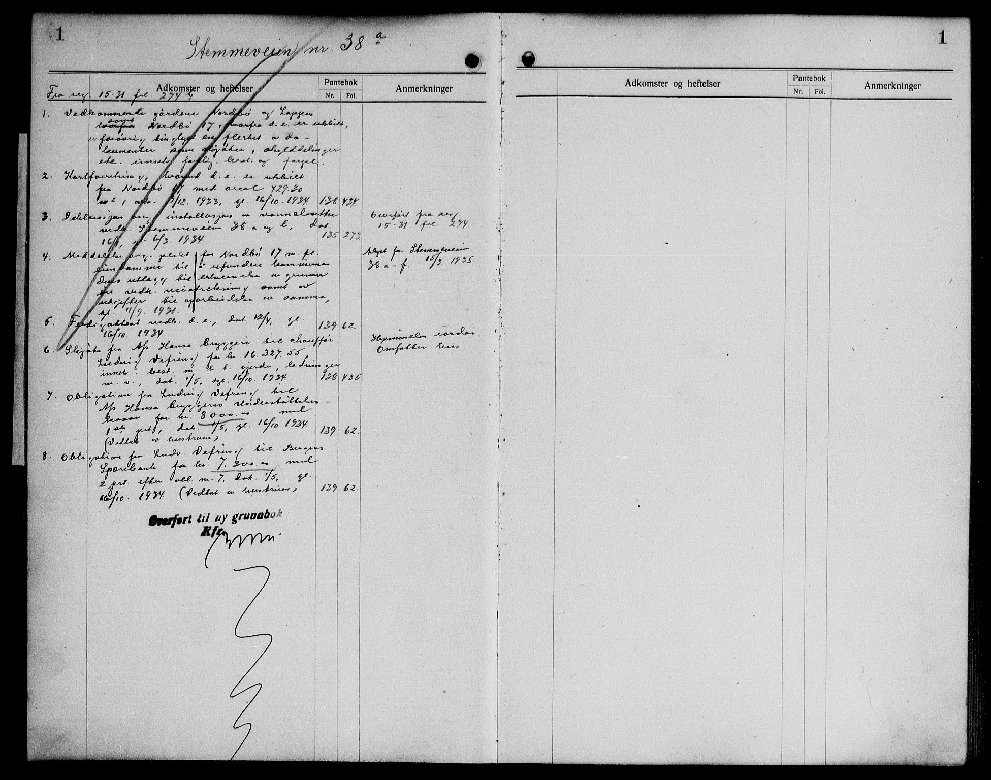 Byfogd og Byskriver i Bergen, SAB/A-3401/03/03AdD/L0052: Mortgage register no. A.d.D.52, 1894-1936, p. 1