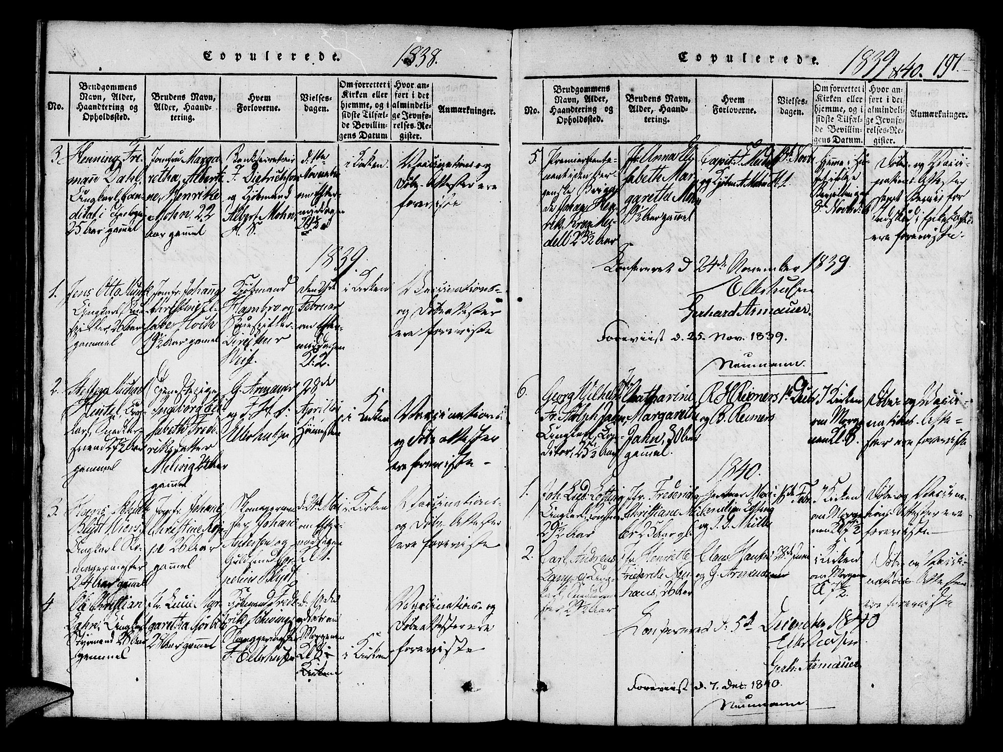 Mariakirken Sokneprestembete, SAB/A-76901/H/Haa/L0005: Parish register (official) no. A 5, 1815-1845, p. 197