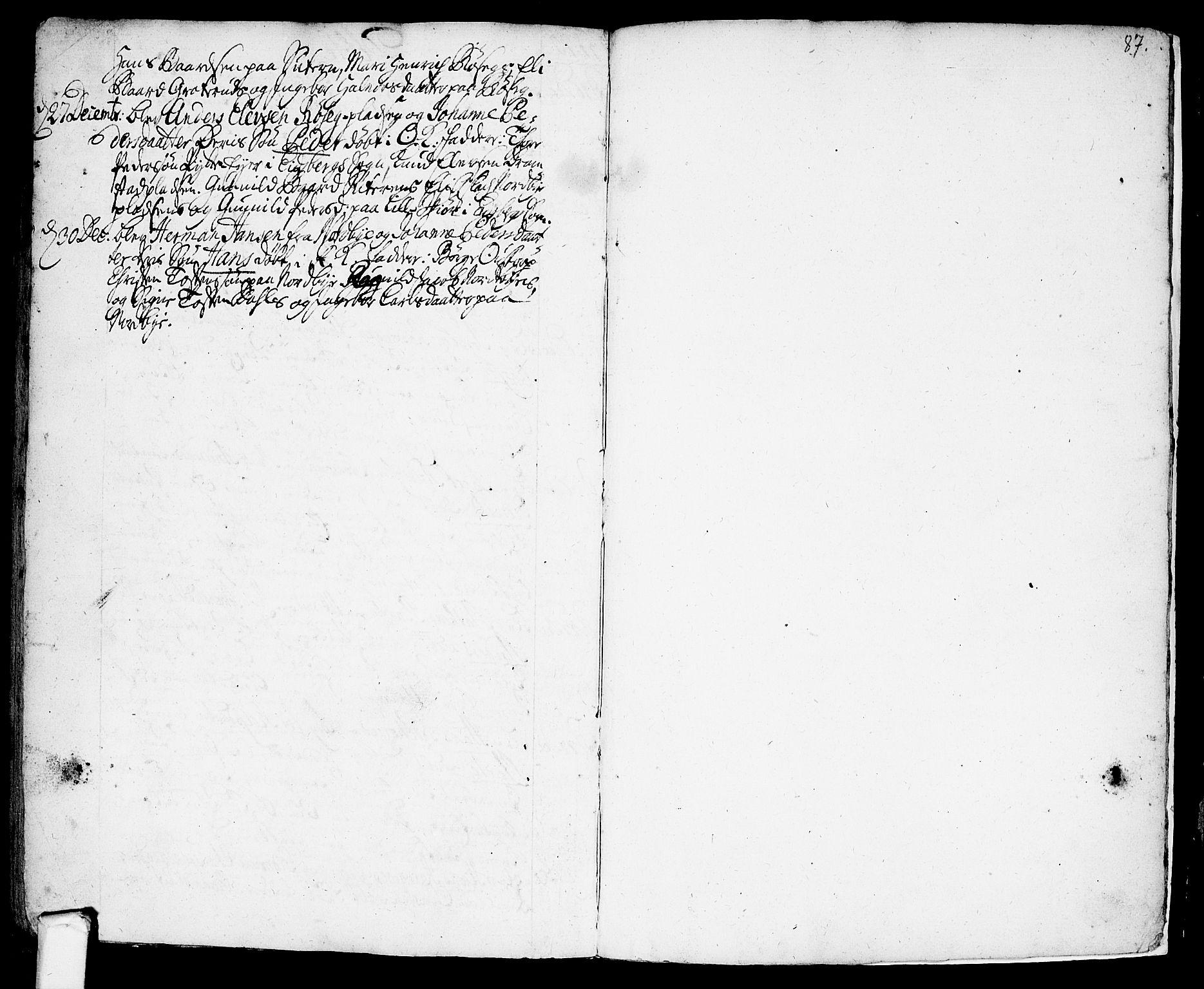 Rakkestad prestekontor Kirkebøker, AV/SAO-A-2008/F/Fa/L0001: Parish register (official) no. I 1, 1722-1740, p. 87