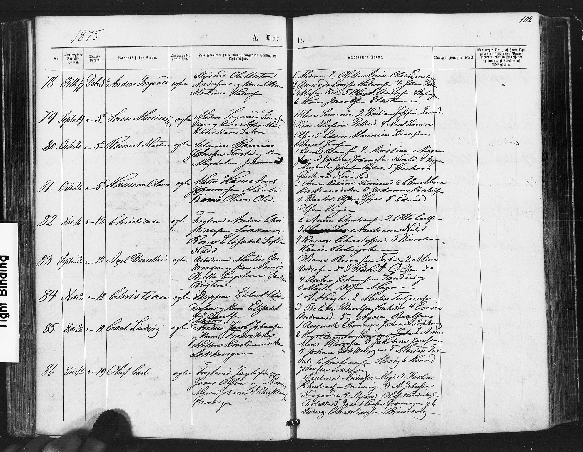 Hvaler prestekontor Kirkebøker, SAO/A-2001/F/Fa/L0007: Parish register (official) no. I 7, 1864-1878, p. 102
