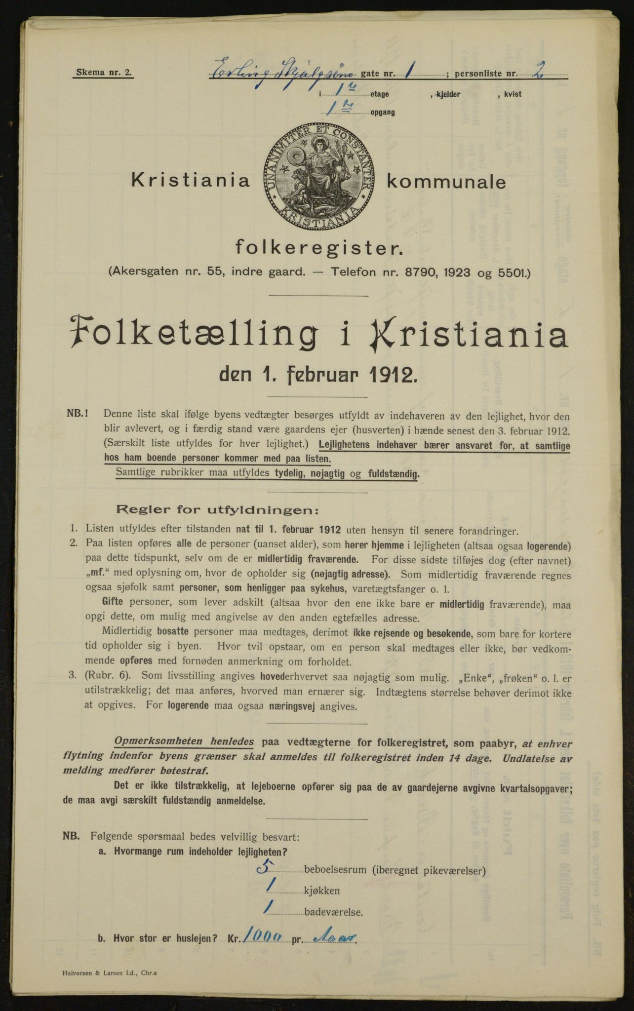 OBA, Municipal Census 1912 for Kristiania, 1912, p. 21970