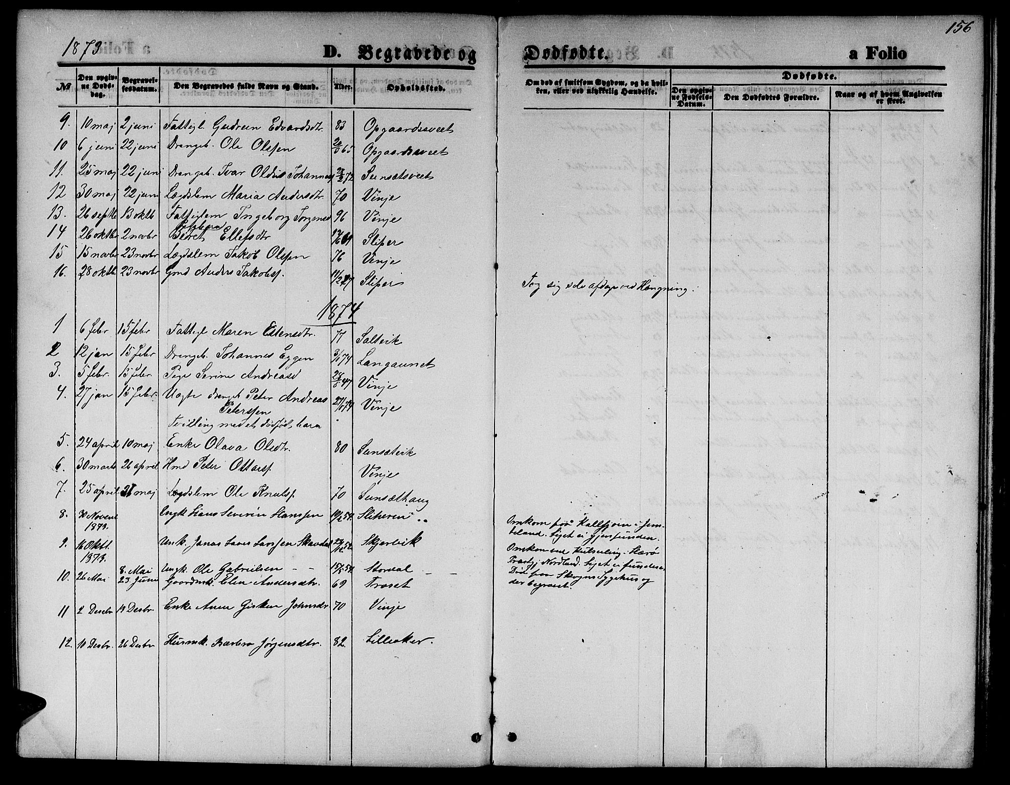 Ministerialprotokoller, klokkerbøker og fødselsregistre - Nord-Trøndelag, AV/SAT-A-1458/733/L0326: Parish register (copy) no. 733C01, 1871-1887, p. 156