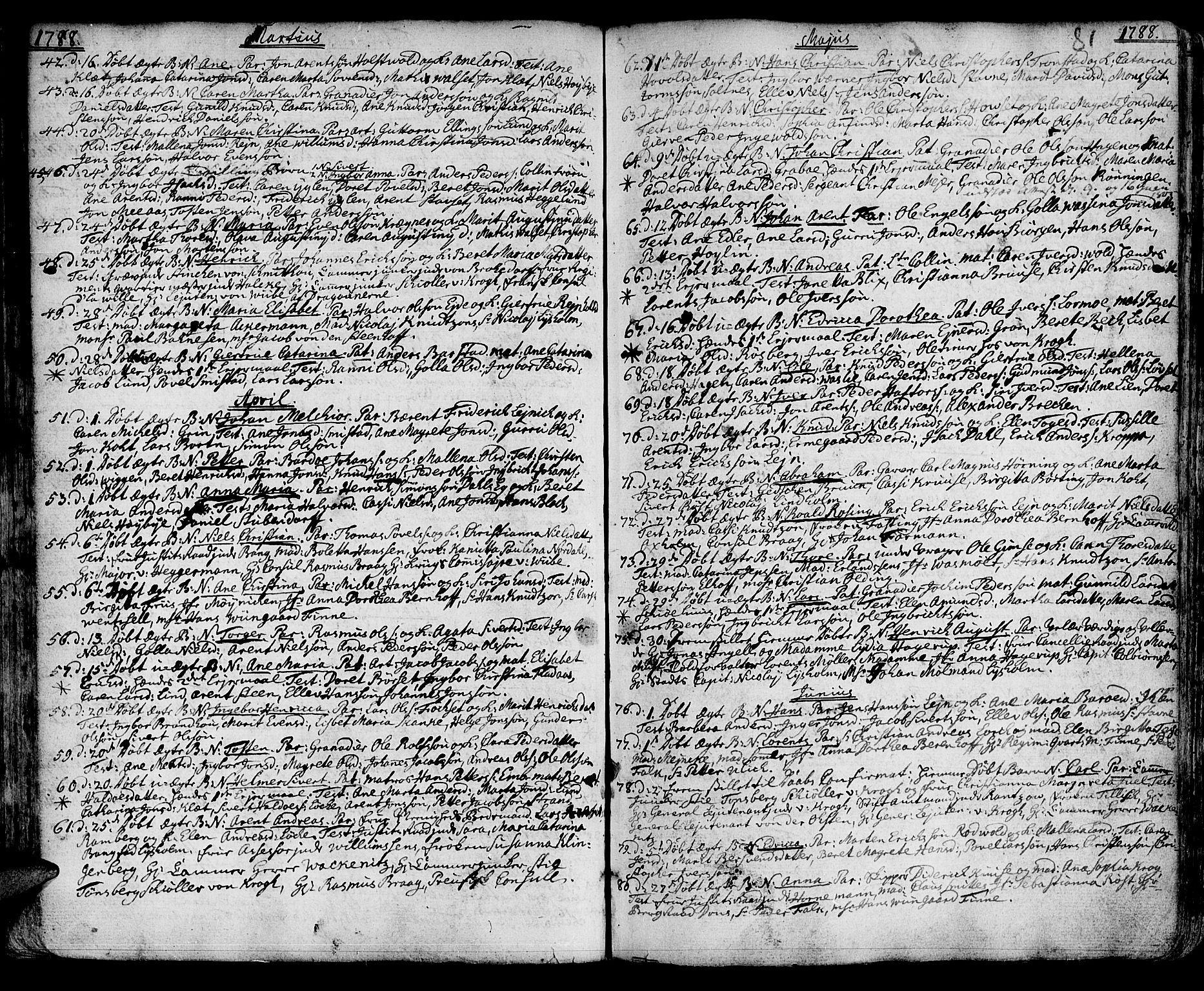 Ministerialprotokoller, klokkerbøker og fødselsregistre - Sør-Trøndelag, SAT/A-1456/601/L0039: Parish register (official) no. 601A07, 1770-1819, p. 81