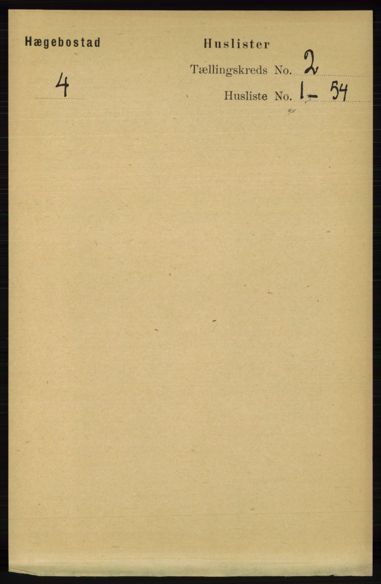 RA, 1891 census for 1034 Hægebostad, 1891, p. 435