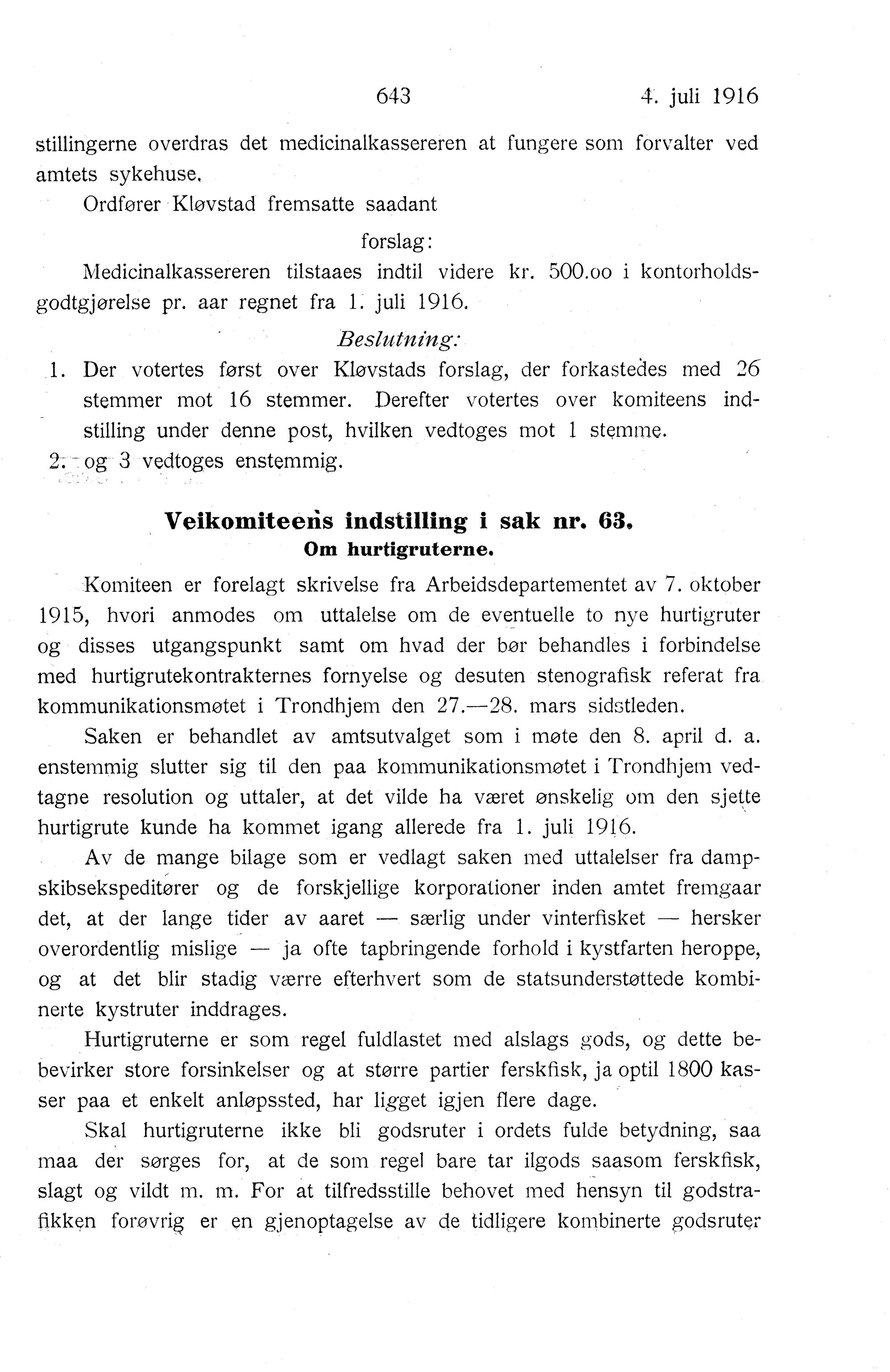 Nordland Fylkeskommune. Fylkestinget, AIN/NFK-17/176/A/Ac/L0039: Fylkestingsforhandlinger 1916, 1916, p. 642