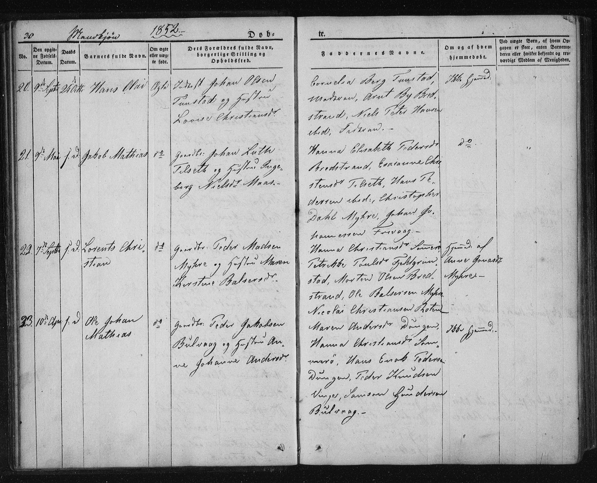 Ministerialprotokoller, klokkerbøker og fødselsregistre - Nordland, AV/SAT-A-1459/893/L1332: Parish register (official) no. 893A05, 1841-1858, p. 30