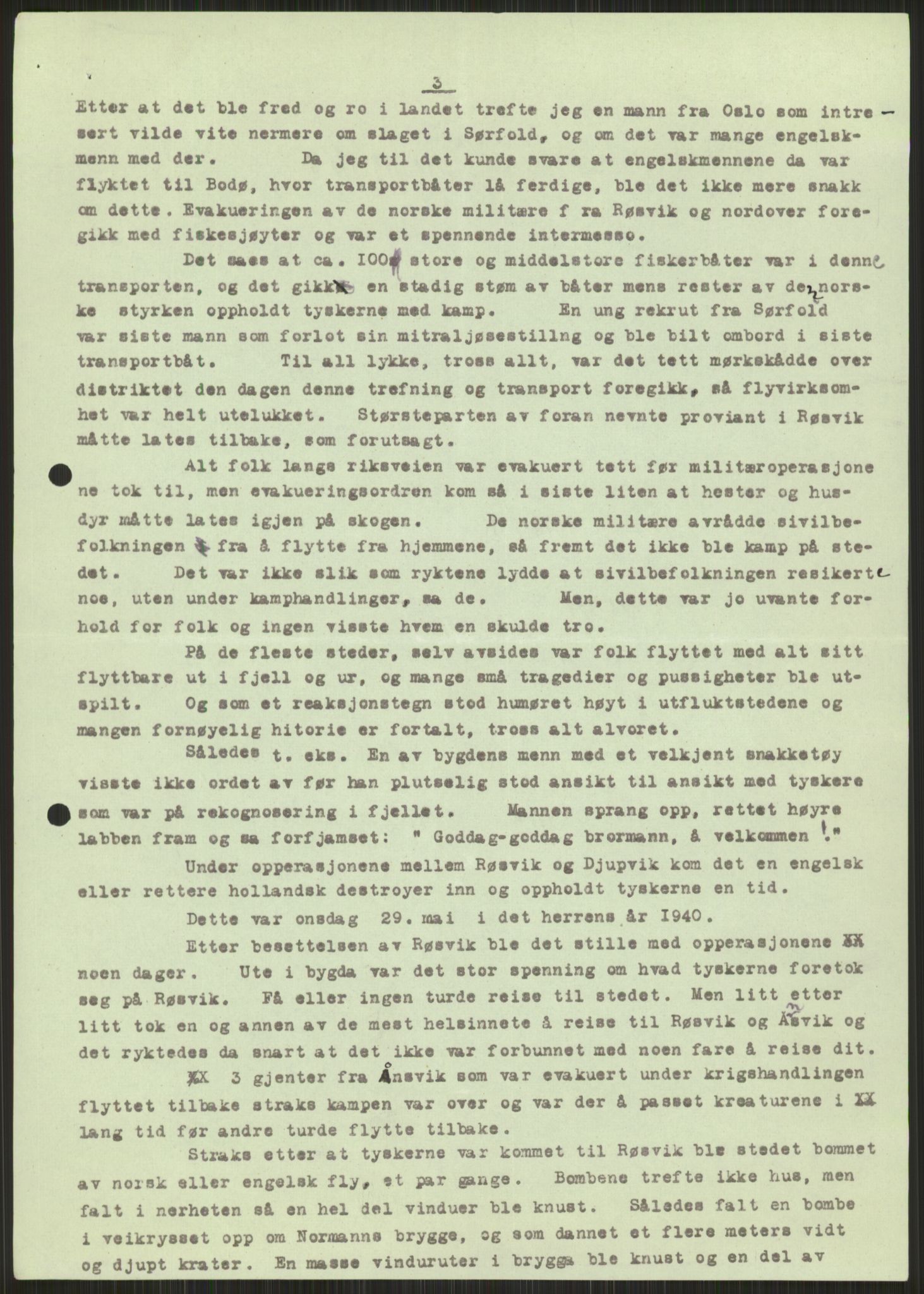 Forsvaret, Forsvarets krigshistoriske avdeling, AV/RA-RAFA-2017/Y/Ya/L0017: II-C-11-31 - Fylkesmenn.  Rapporter om krigsbegivenhetene 1940., 1940, p. 342