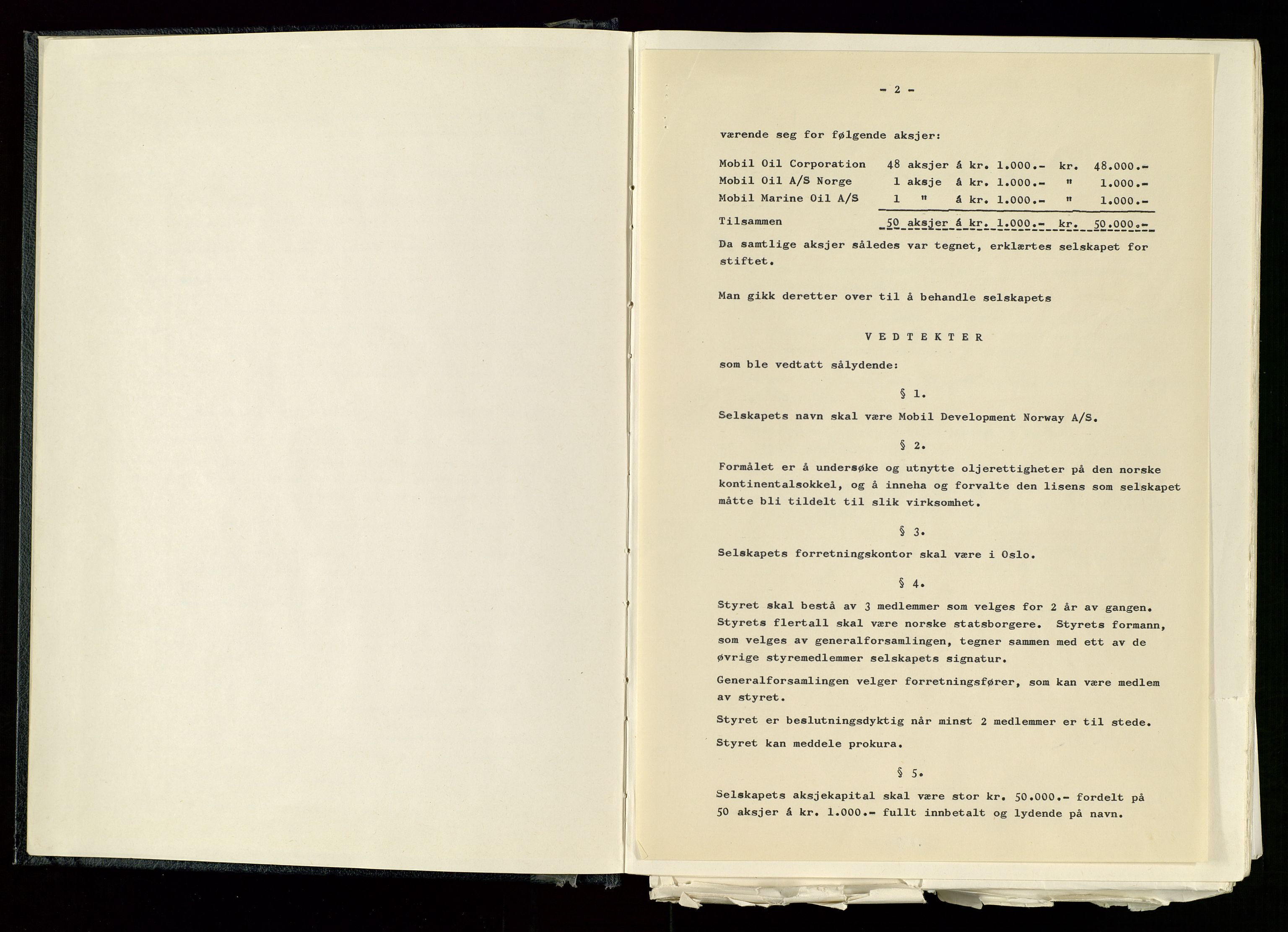 Pa 1744 - Mobil Development Norway A/S, AV/SAST-A-102411/A/Aa/L0001: Styreprotokoll og korrespondanse med styre, 1973-1999