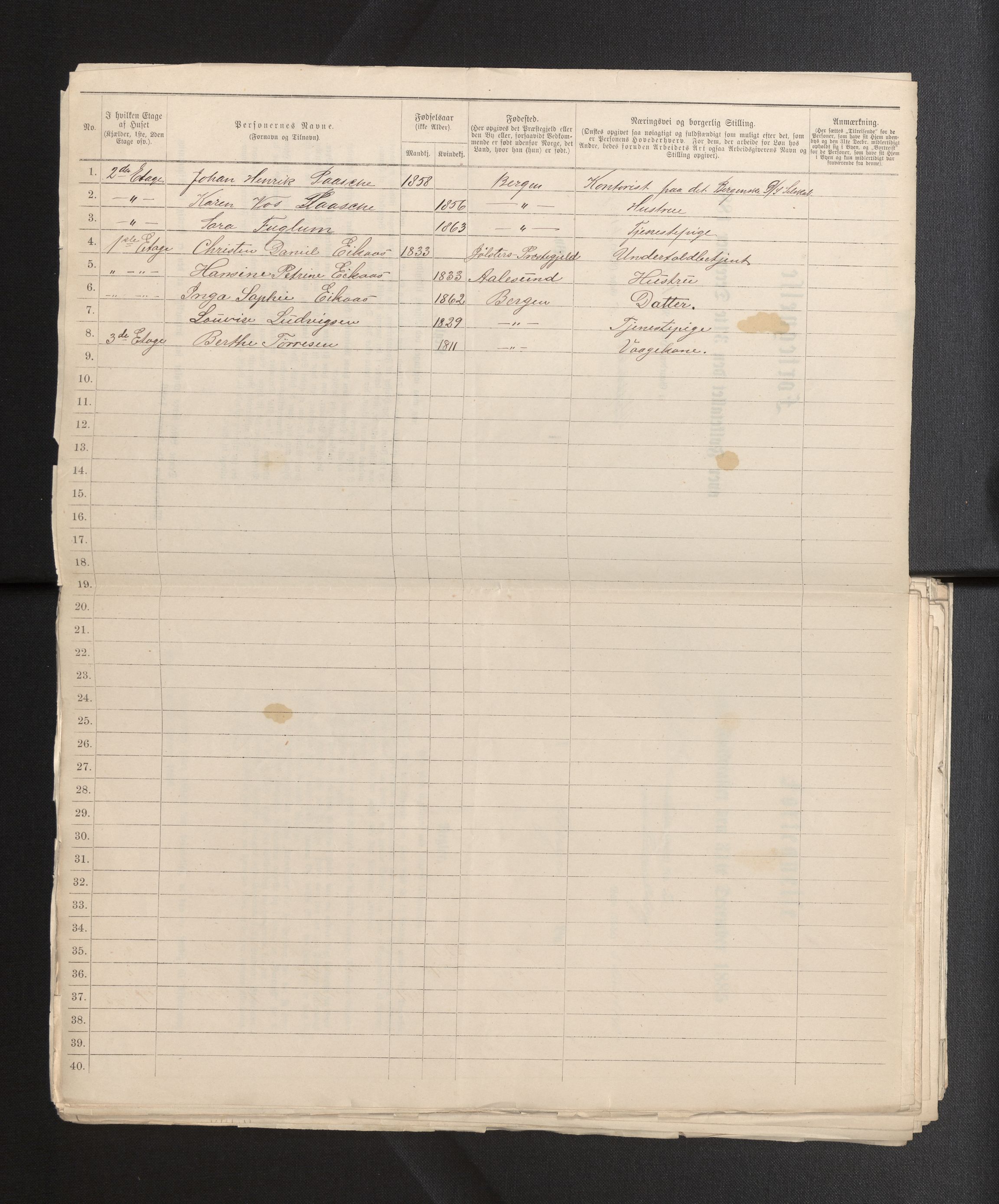 SAB, 1885 census for 1301 Bergen, 1885, p. 1652