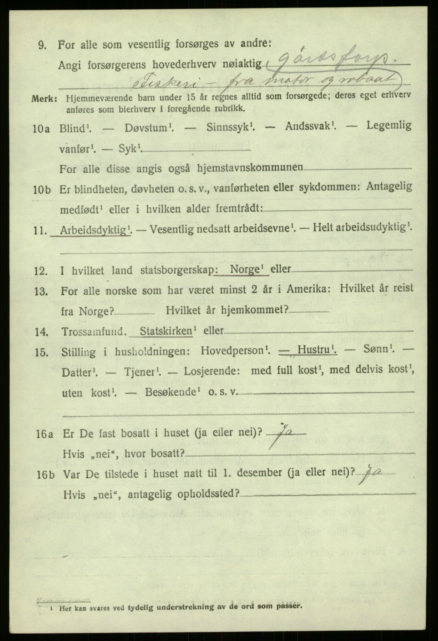 SAB, 1920 census for Askvoll, 1920, p. 5937