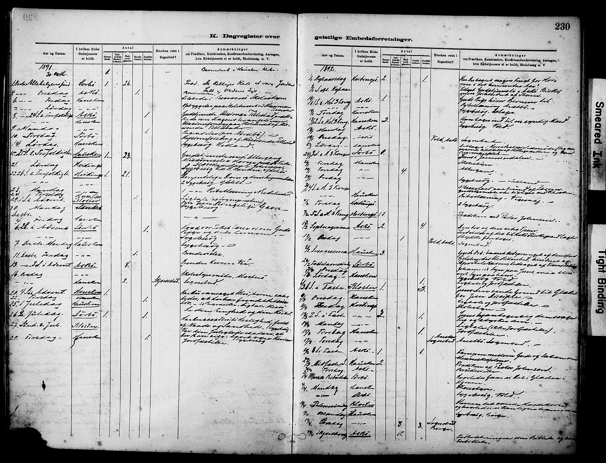 Rennesøy sokneprestkontor, SAST/A -101827/H/Ha/Haa/L0012: Parish register (official) no. A 13, 1885-1917, p. 230