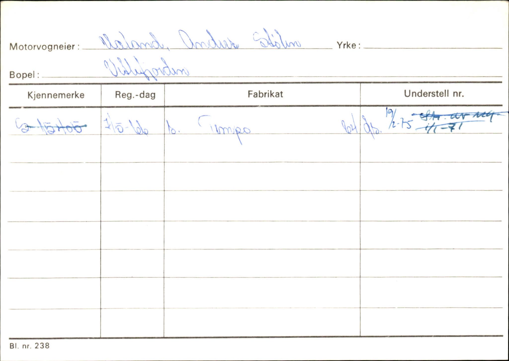 Statens vegvesen, Sogn og Fjordane vegkontor, SAB/A-5301/4/F/L0132: Eigarregister Askvoll A-Å. Balestrand A-Å, 1945-1975, p. 2108