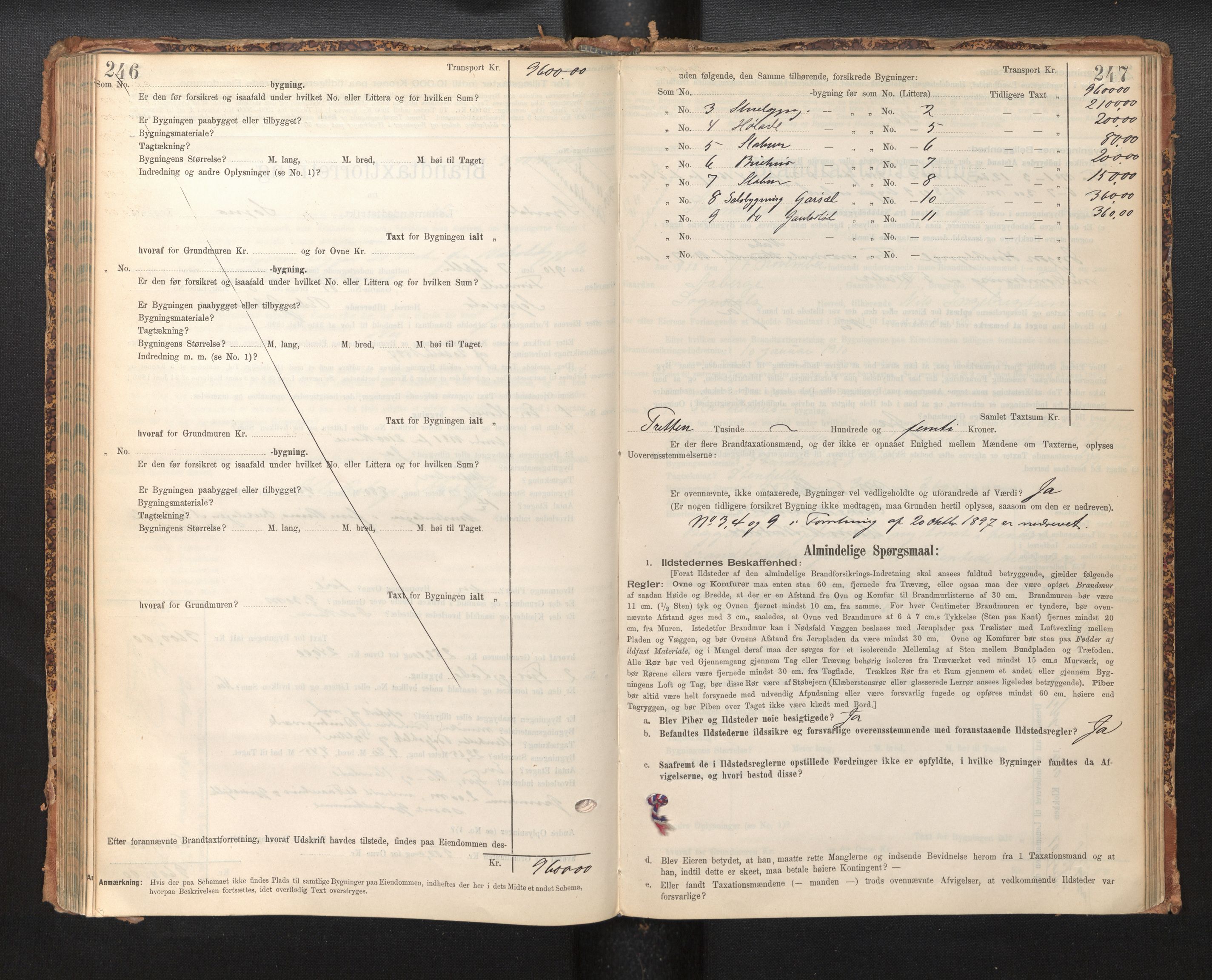 Lensmannen i Sogndal, AV/SAB-A-29901/0012/L0009: Branntakstprotokoll, skjematakst, 1901-1914, p. 246-247